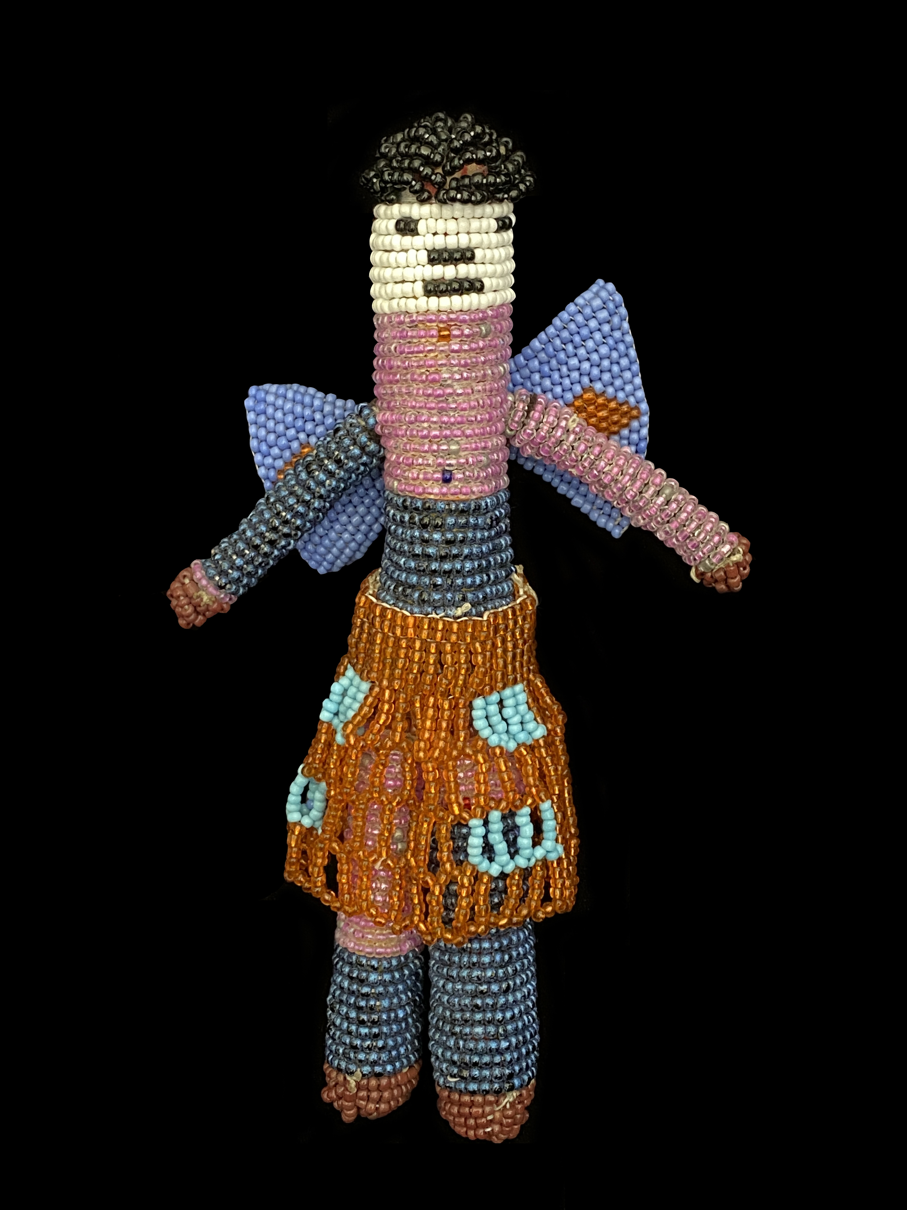 Beaded Angel Doll with Blue Wings- South Africa