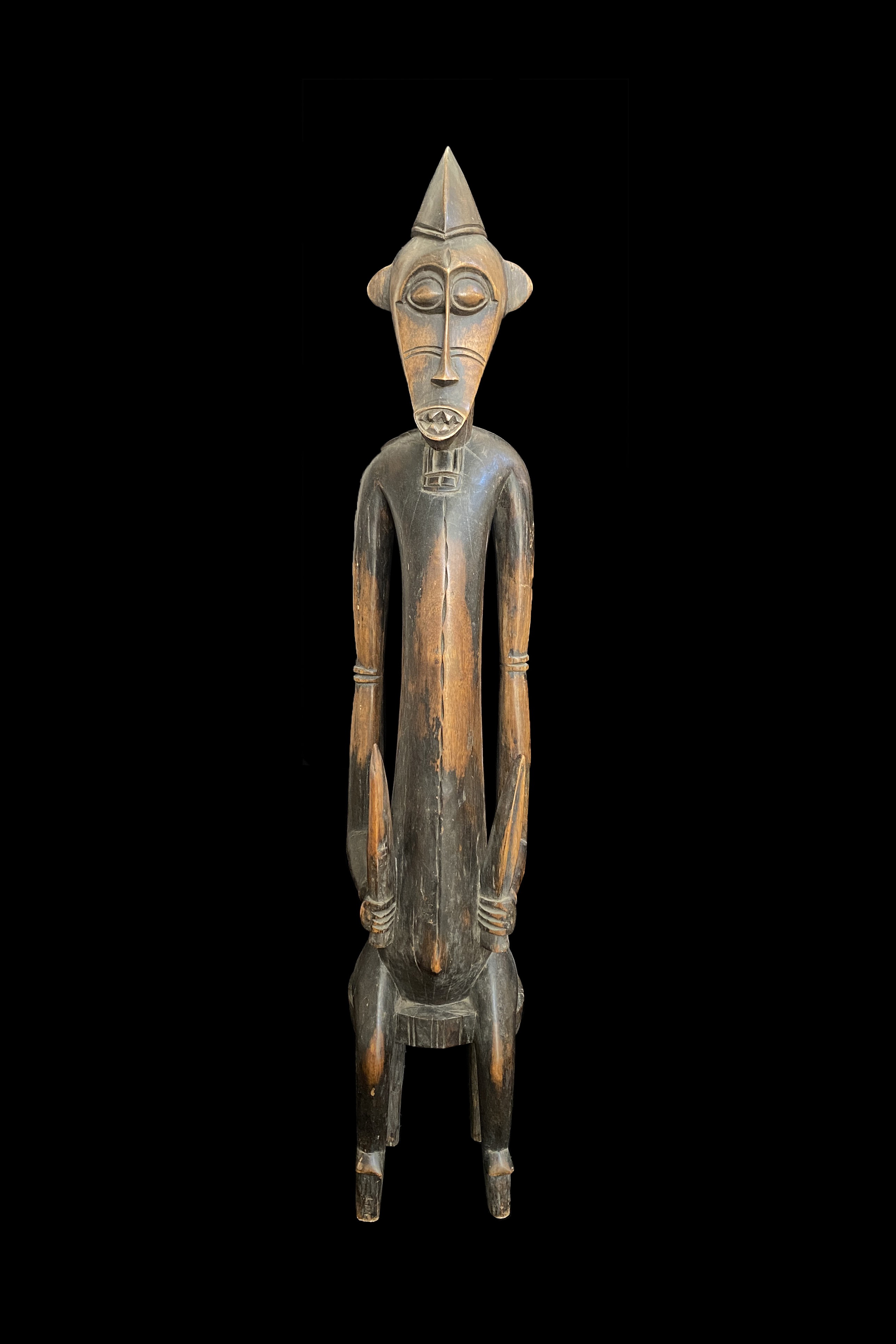 Seated Wooden Figure - Senufo People, Ivory Coast