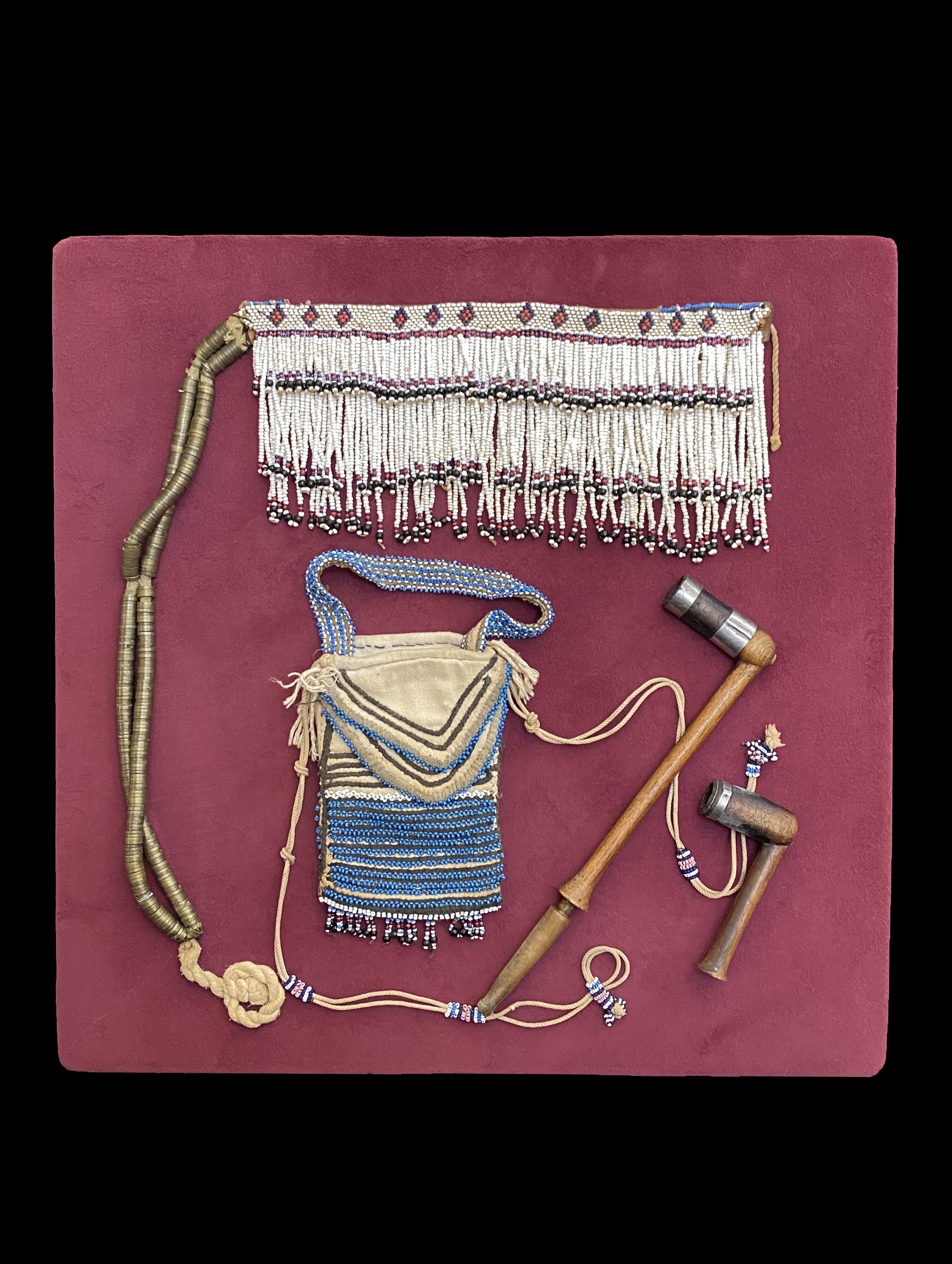 Mounted Collage of Xhosa Beadwork and Items - Xhosa People, South Africa (0043)