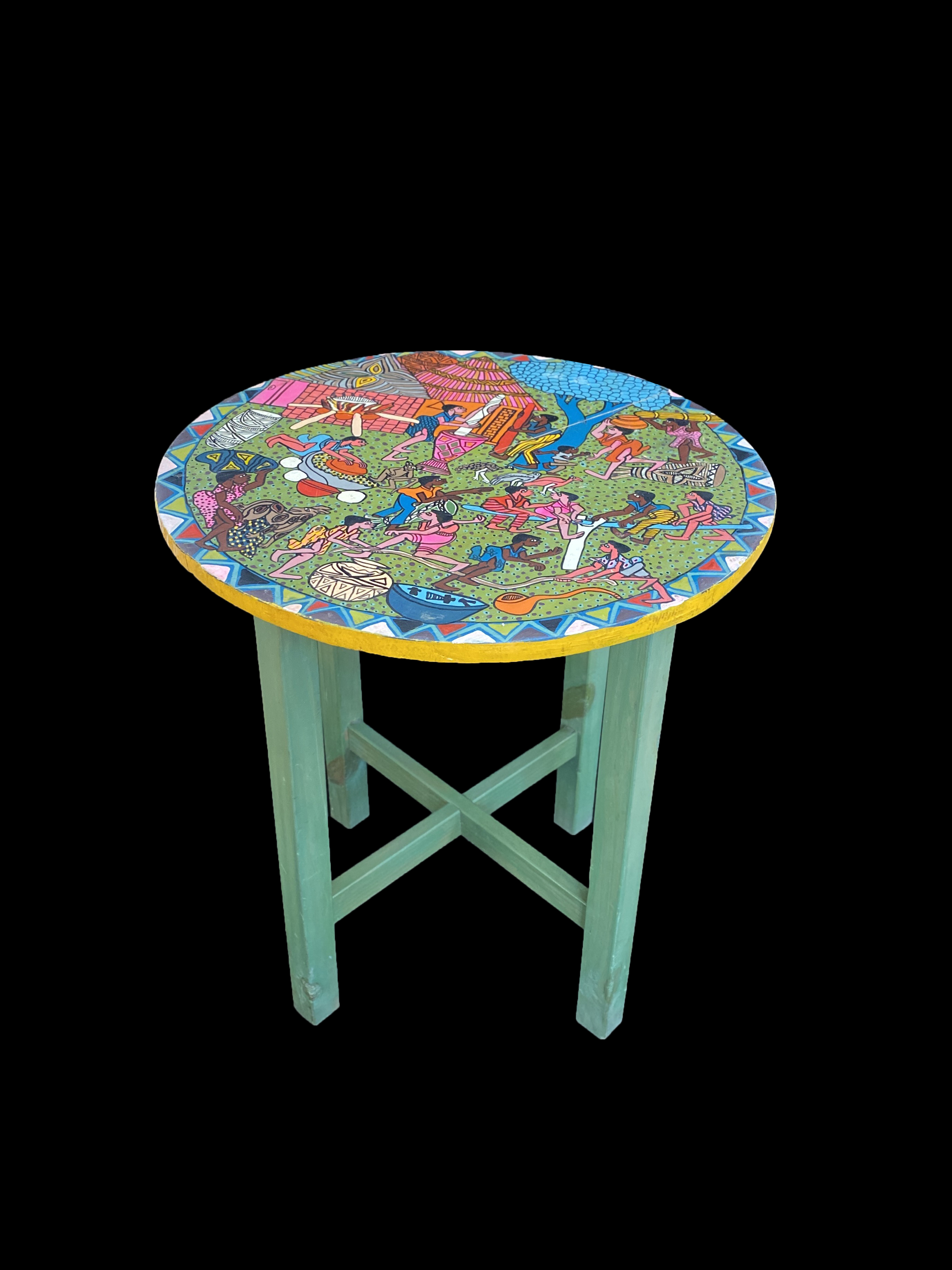 Hand Painted Table - Weya Art, Zimbabwe.