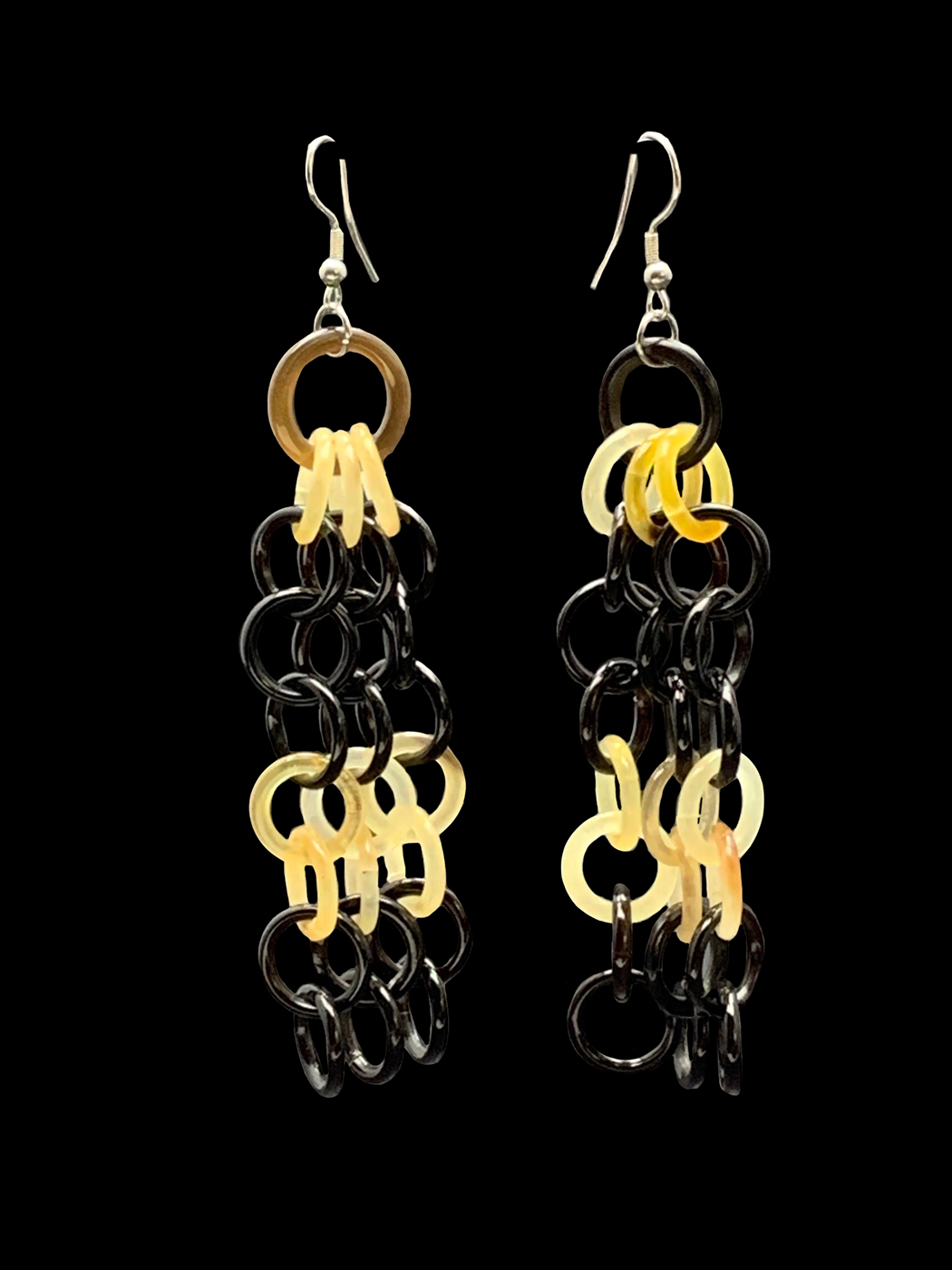 Horn Chain Link Earrings 