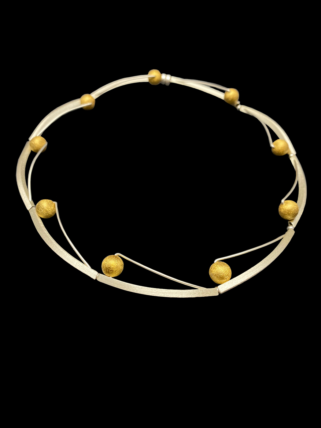 Gold Vermeil Balls and Sterling Silver Necklace - ERG633 - Sold