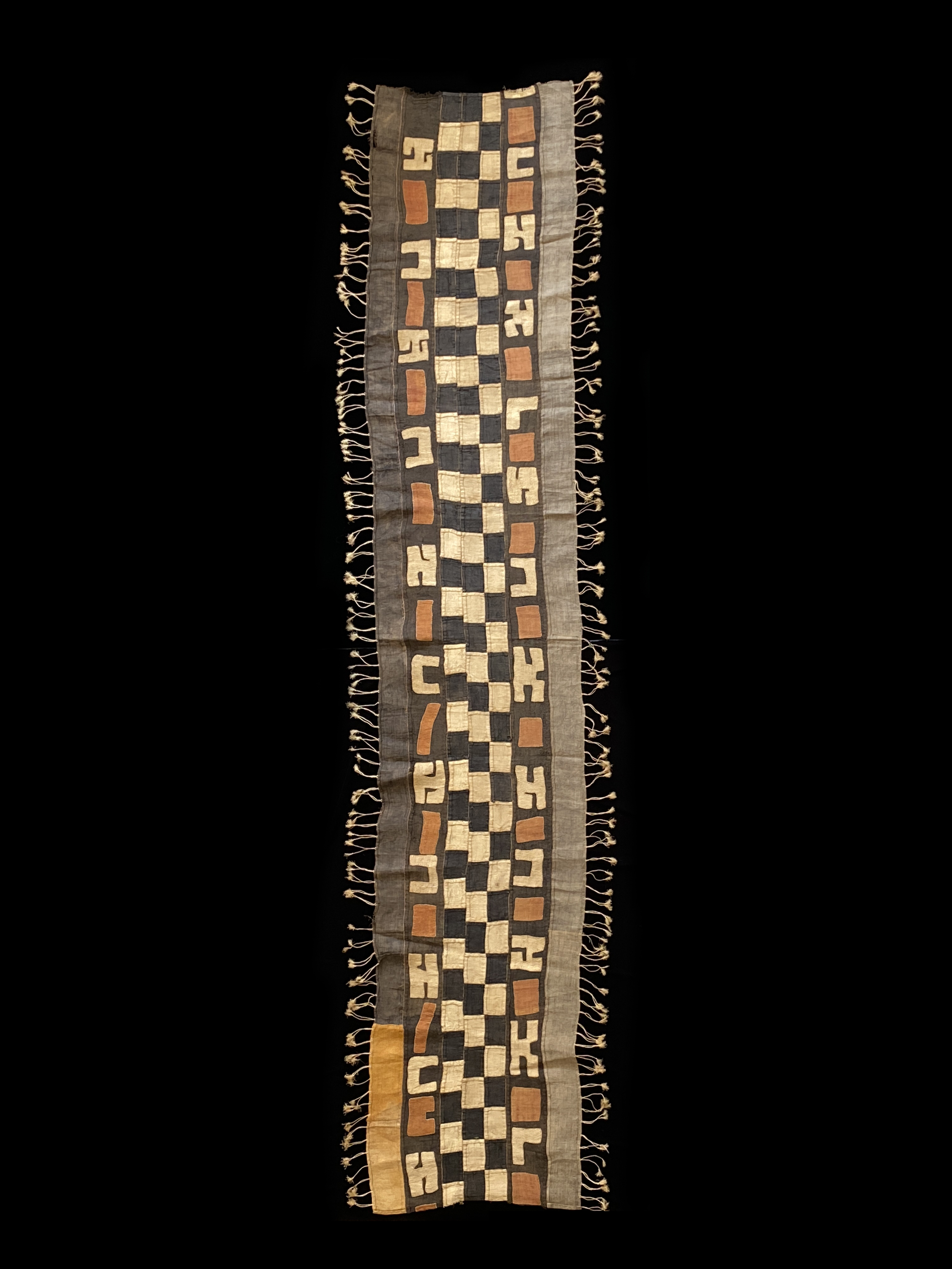 Raffia Cloth Skirt with fringe - Kuba People, D.R. Congo (#42a)