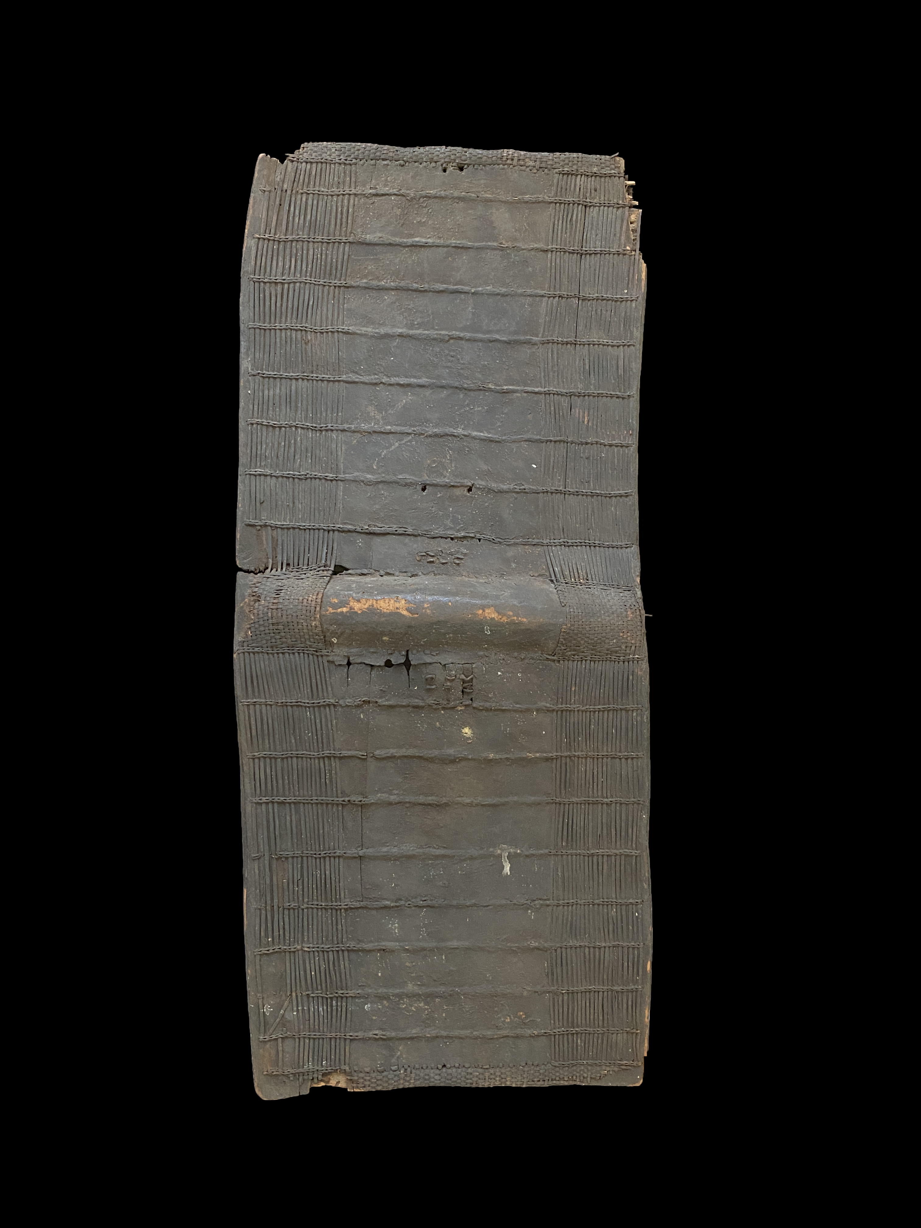 Palm Bark Basketry Shield - Topoke People, D.R. Congo