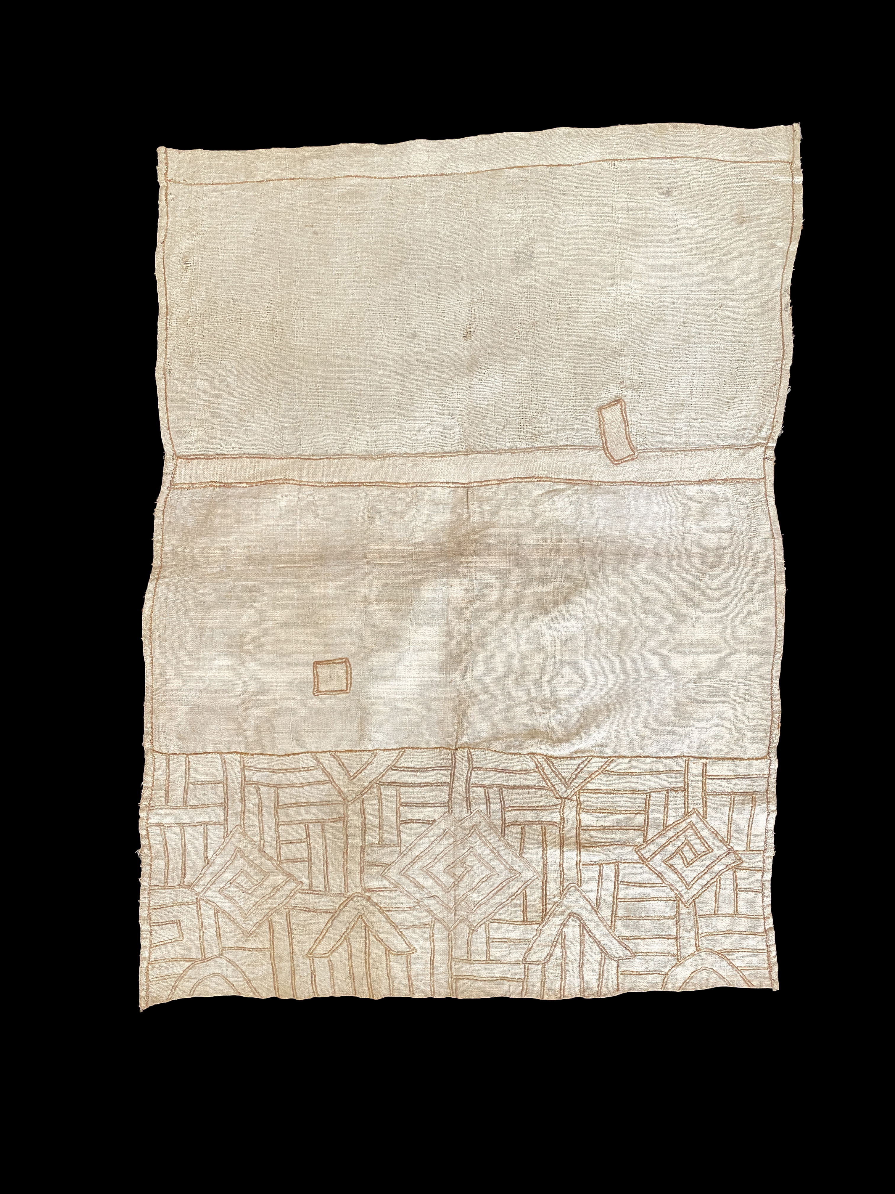 Raffia Cloth Skirt Panel - Kuba People, D.R. Congo (#52)