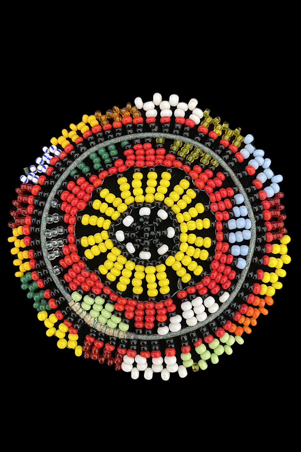 Beaded Round Medallion - Zulu People, South Africa (5435 #1)