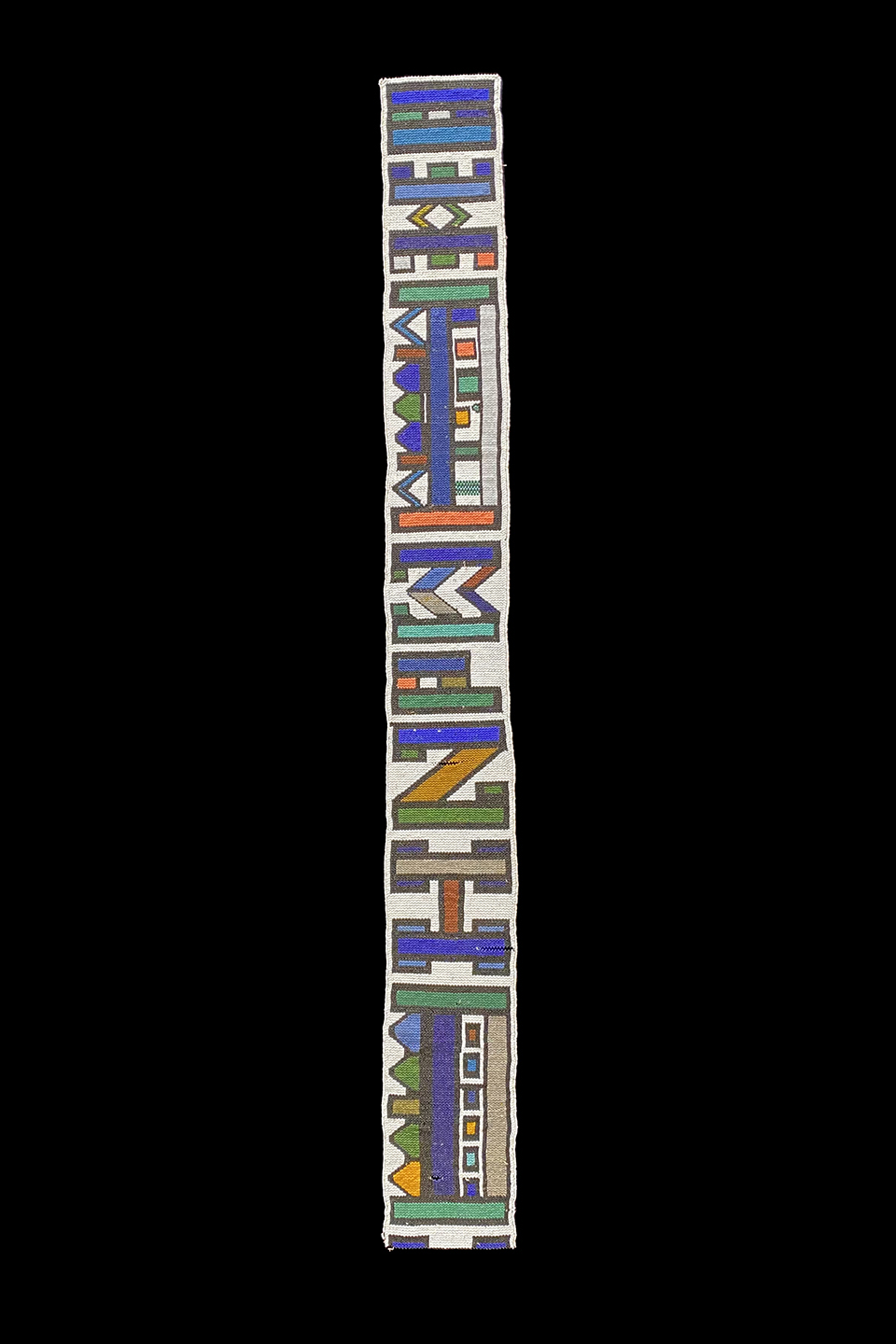 Beaded Blanket Panel (NGURARA)- Ndebele People, South Africa (#1423)