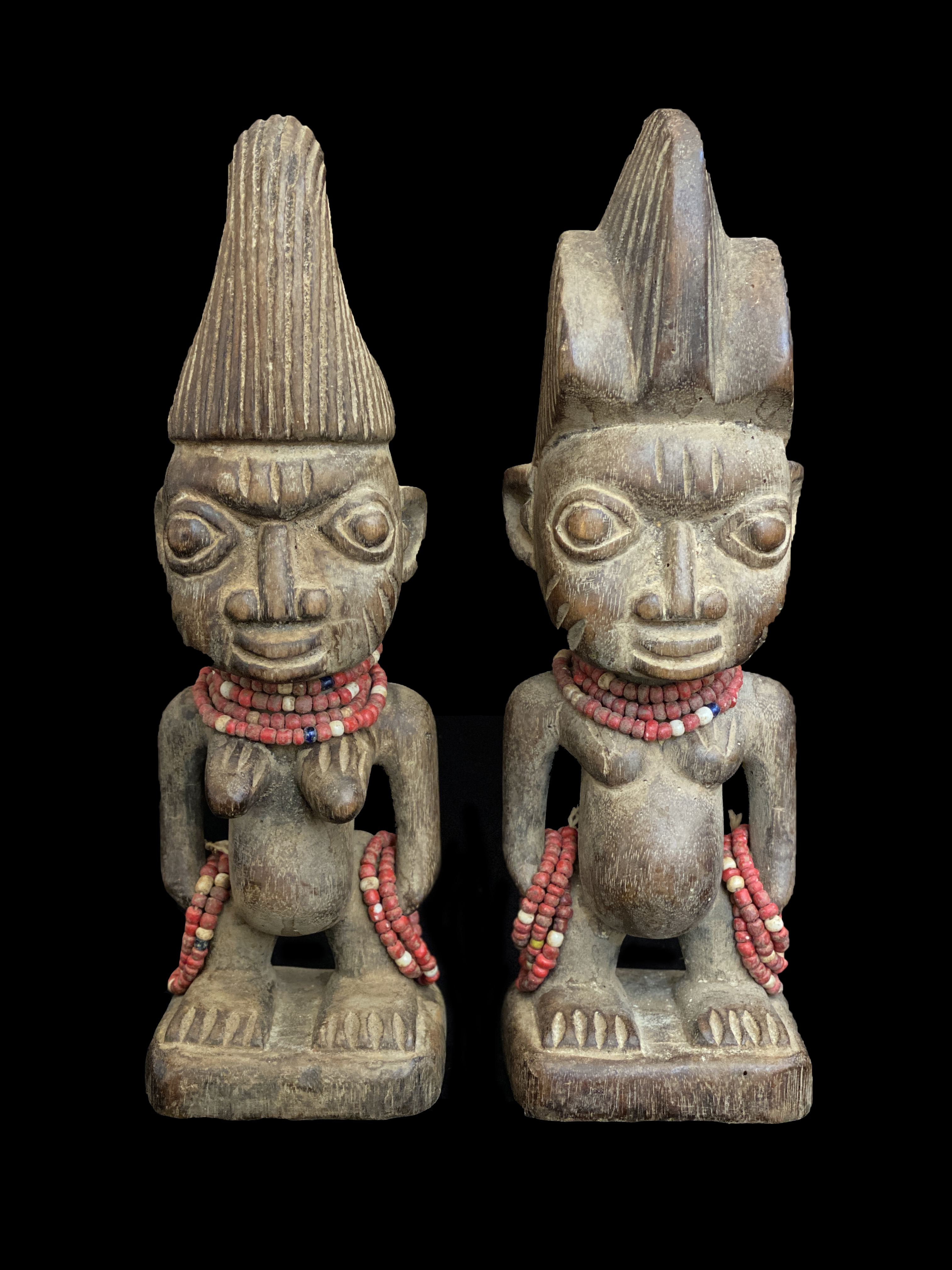 Ibeji Twins with Beads- Yoruba people, Nigeria