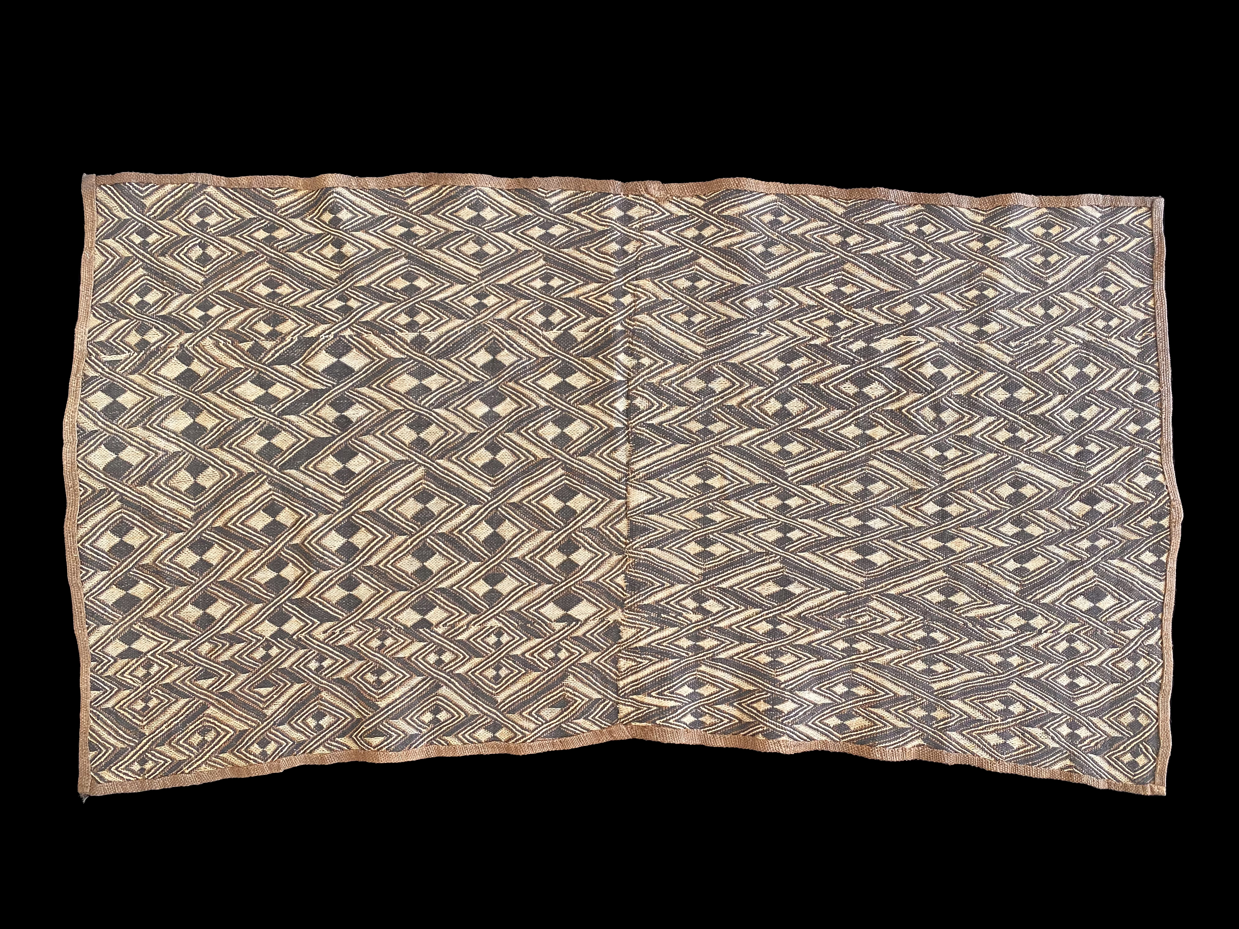 Long Embroidered Kuba Cloth (#178) - D.R. Congo