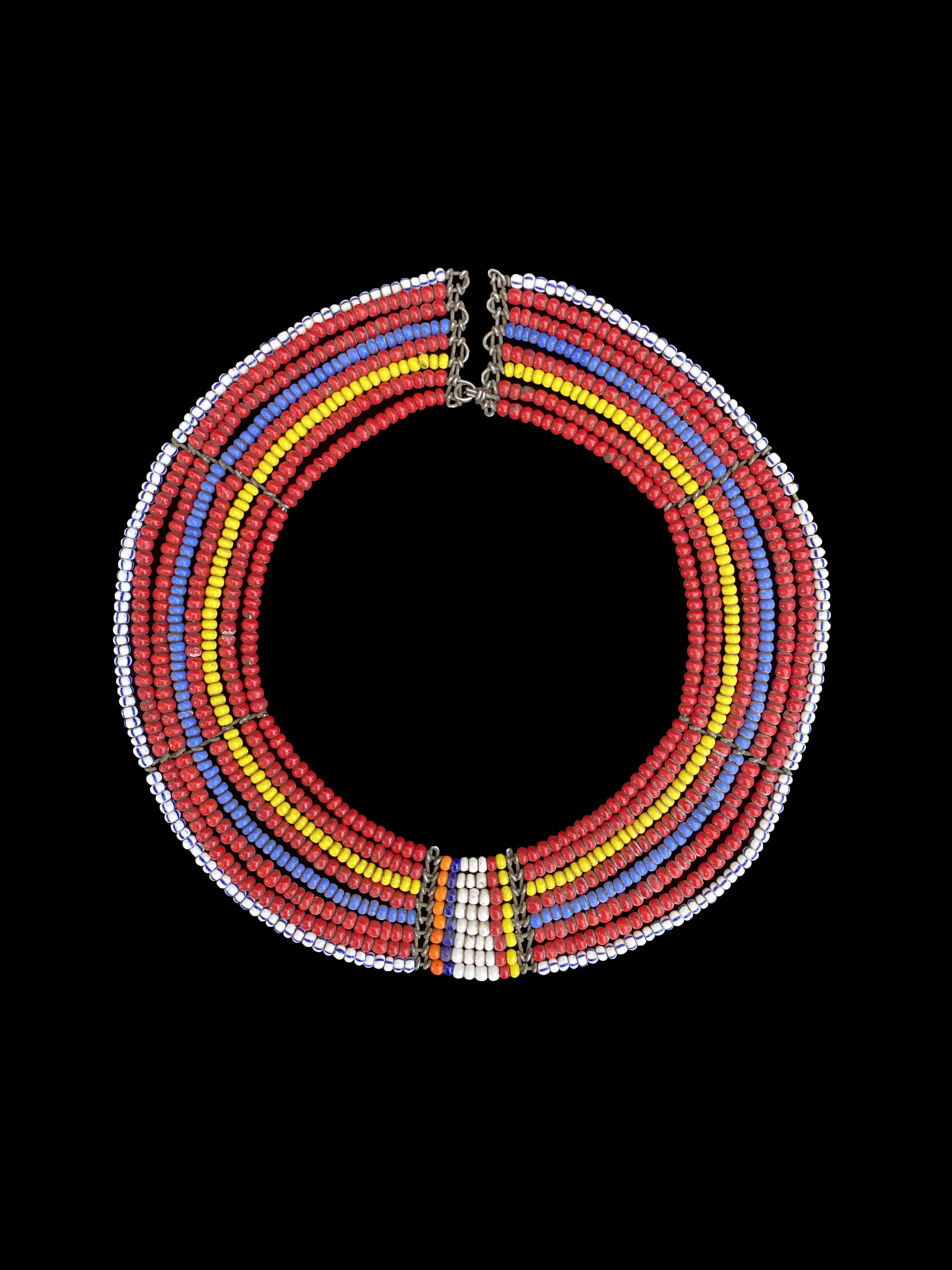 Reddish Beaded Necklace/Collar - Maasai People, Kenya/Tanzania east Africa
