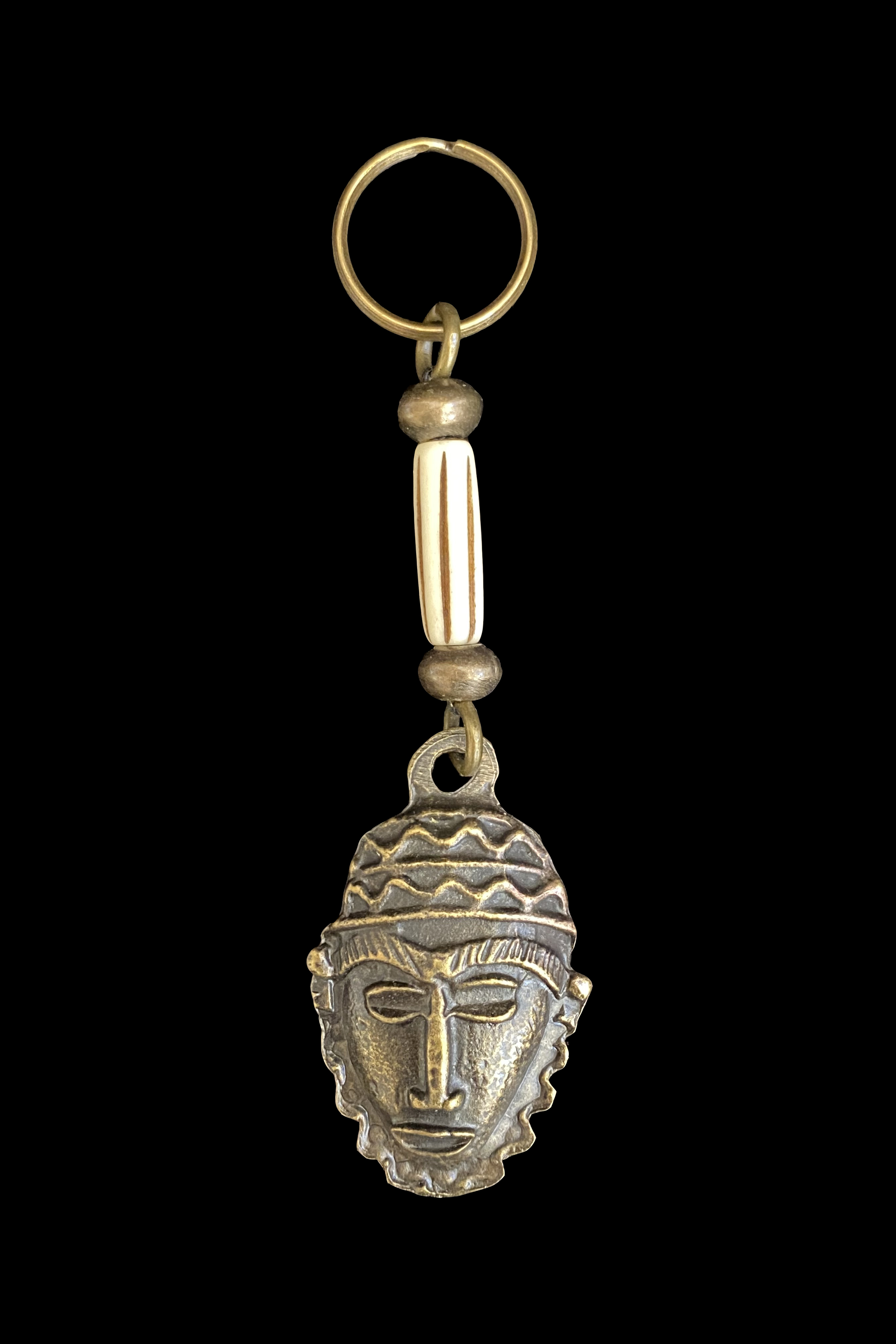 Brass Mask Key Chain - South Africa 