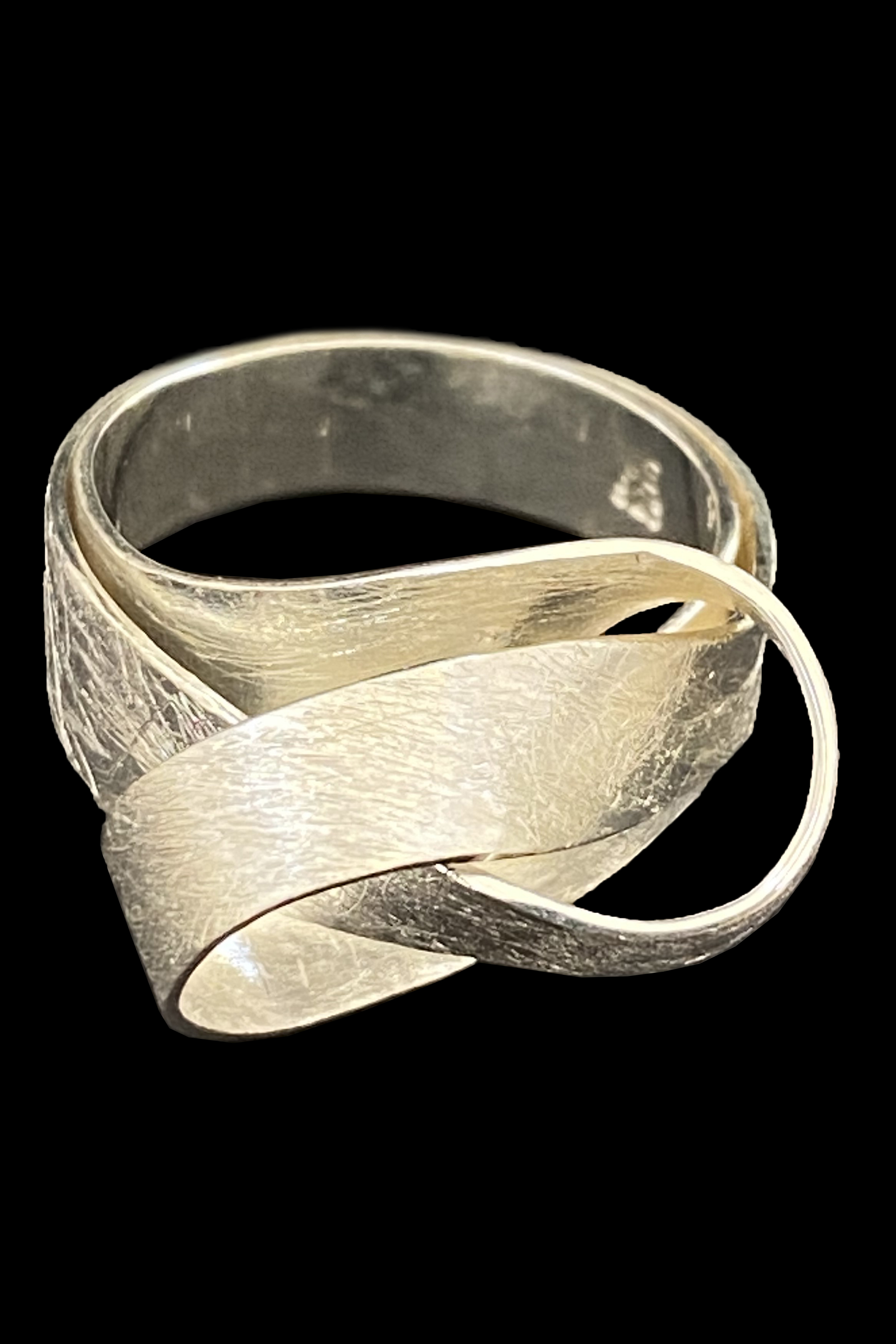 Brushed Infinity Sterling Silver Ring