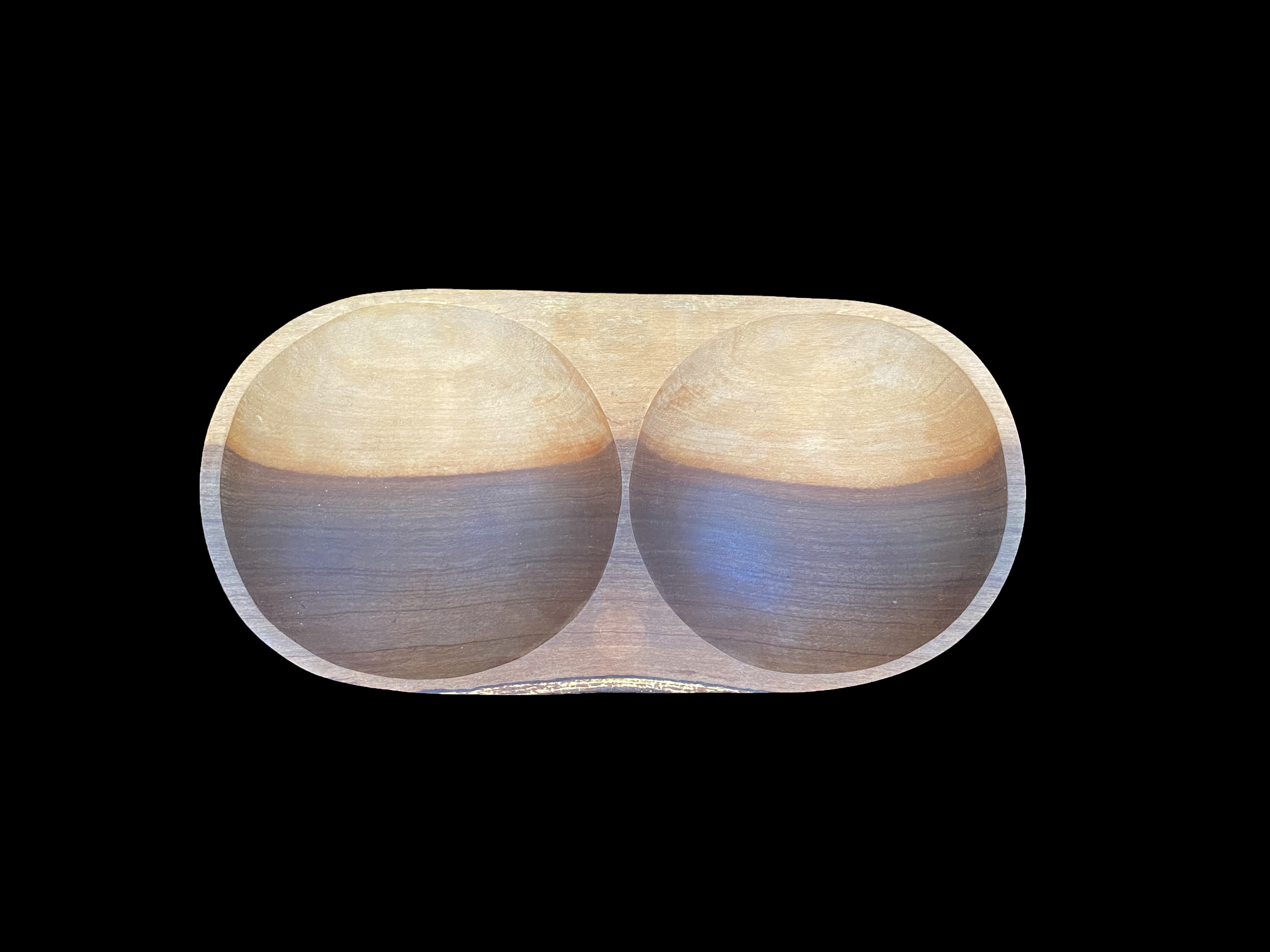 Olivewood Double Bowl - Kenya