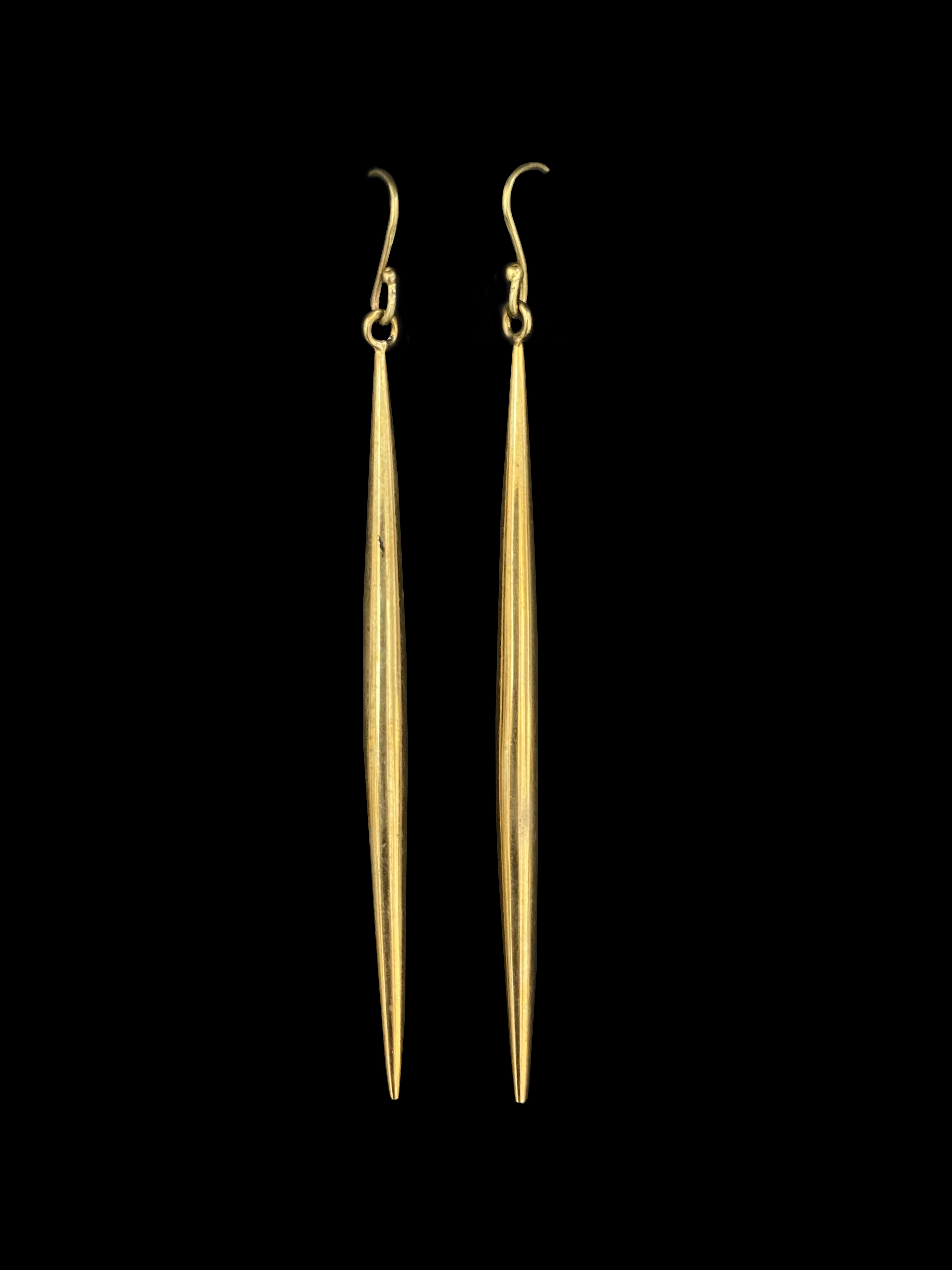 Tapered Brass Earrings - Kenya (1 left)