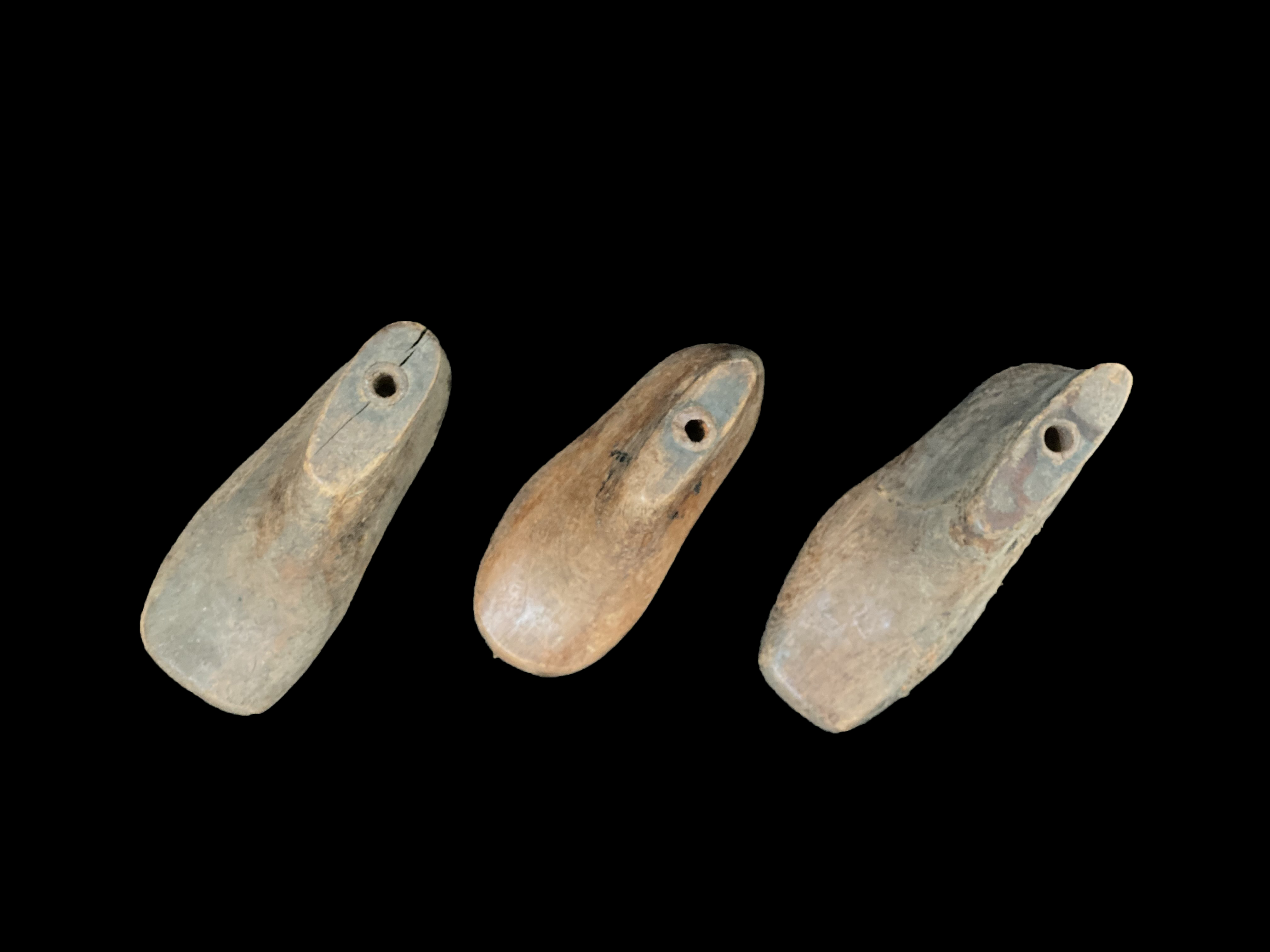 Set of 3 Rustic Vintage Wooden Shoe Mold Form