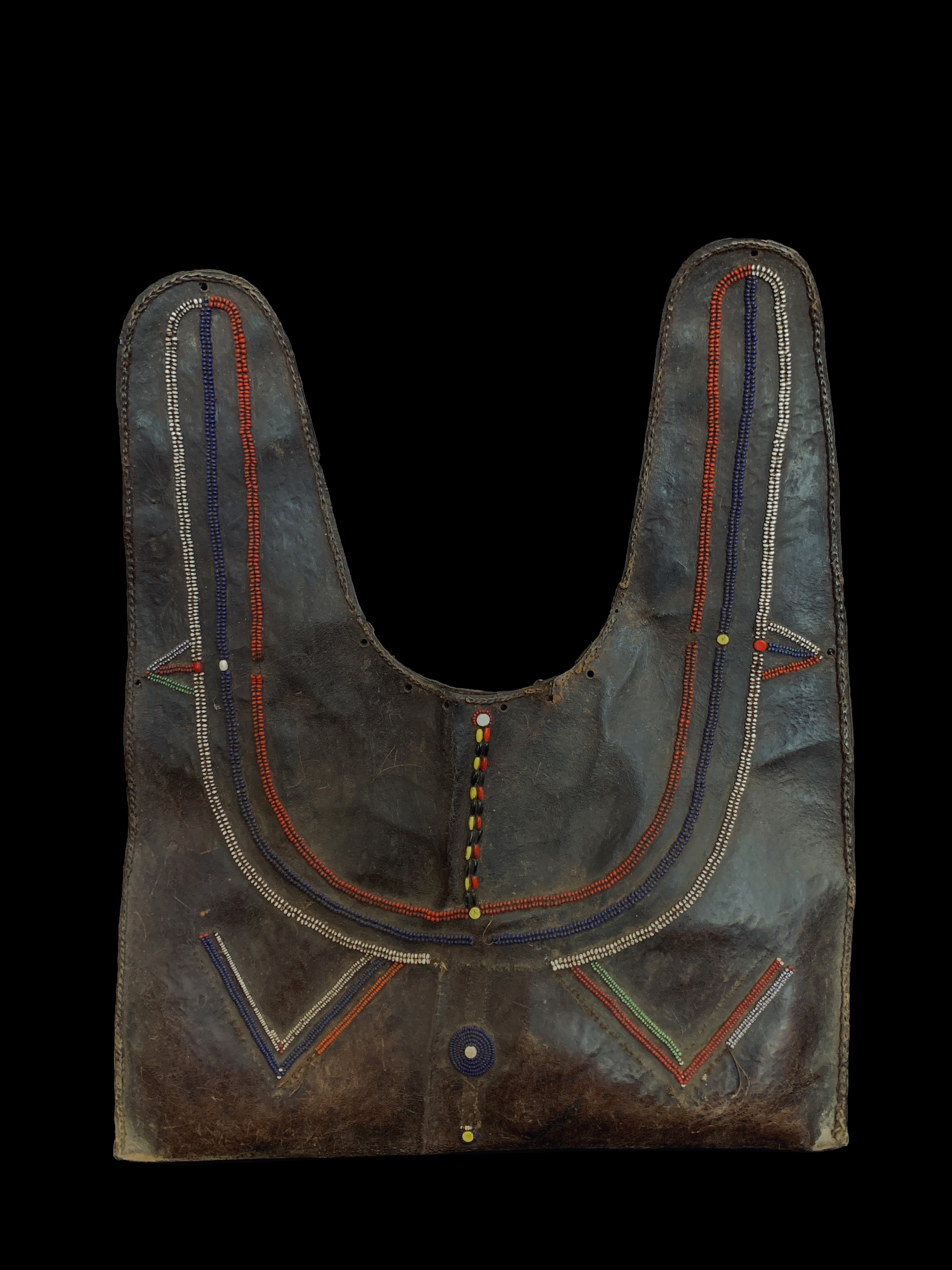 Leather Olbene Bag - Maasai People, east Africa (2)