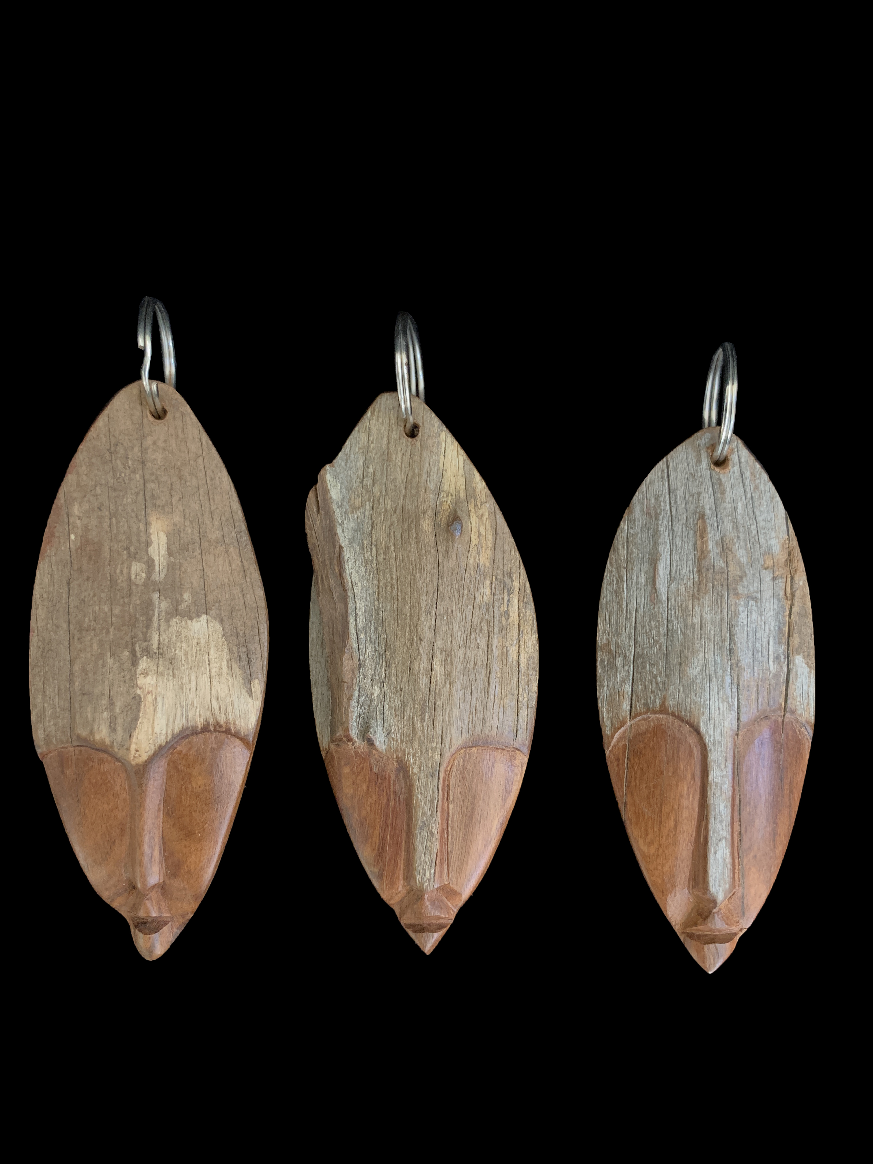 Sandalwood Face Key Ring - Mozambique