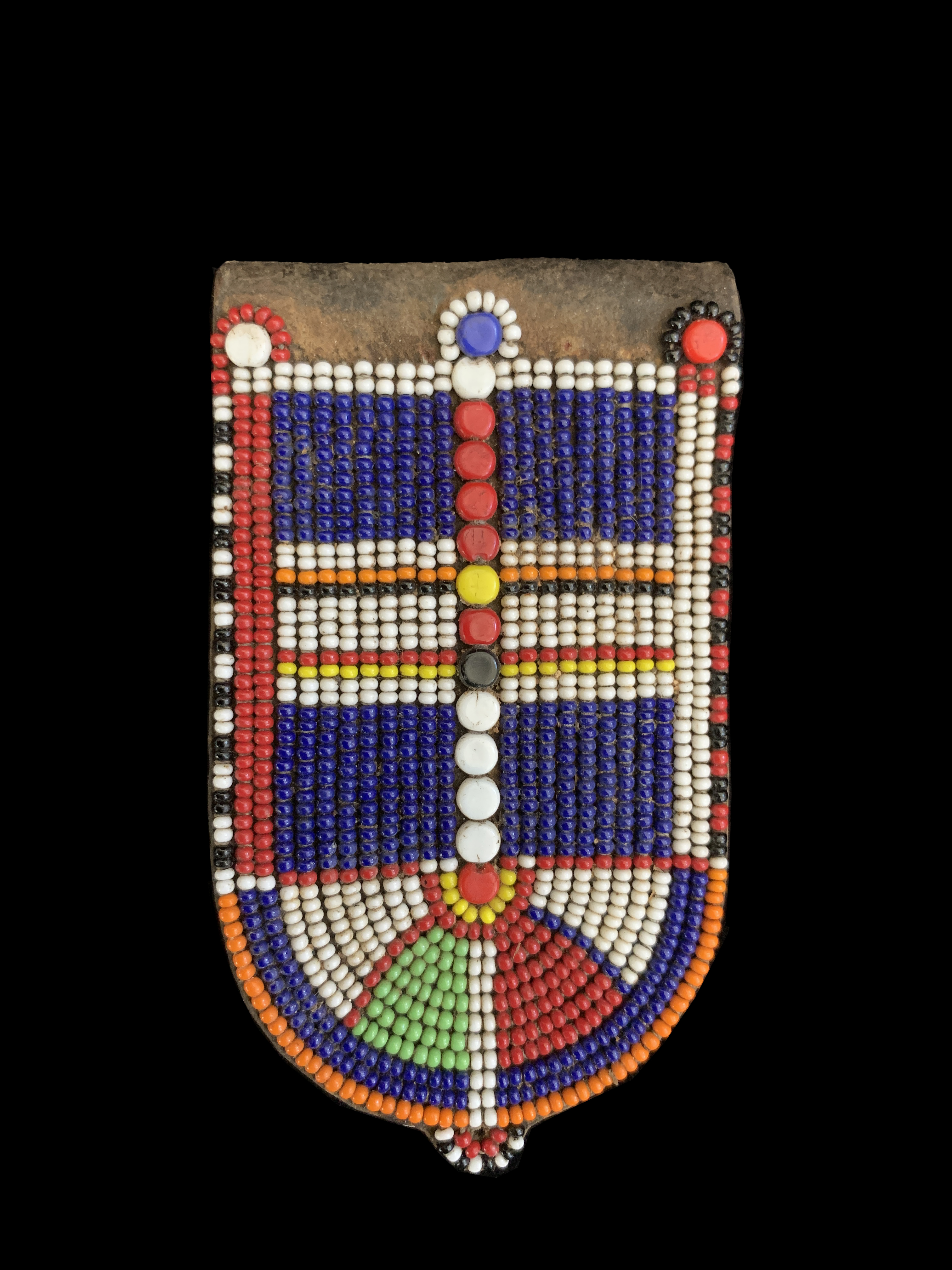 Beaded Ear Flap A - Gonito' - Maasai People, Kenya/Tanzania, east Africa