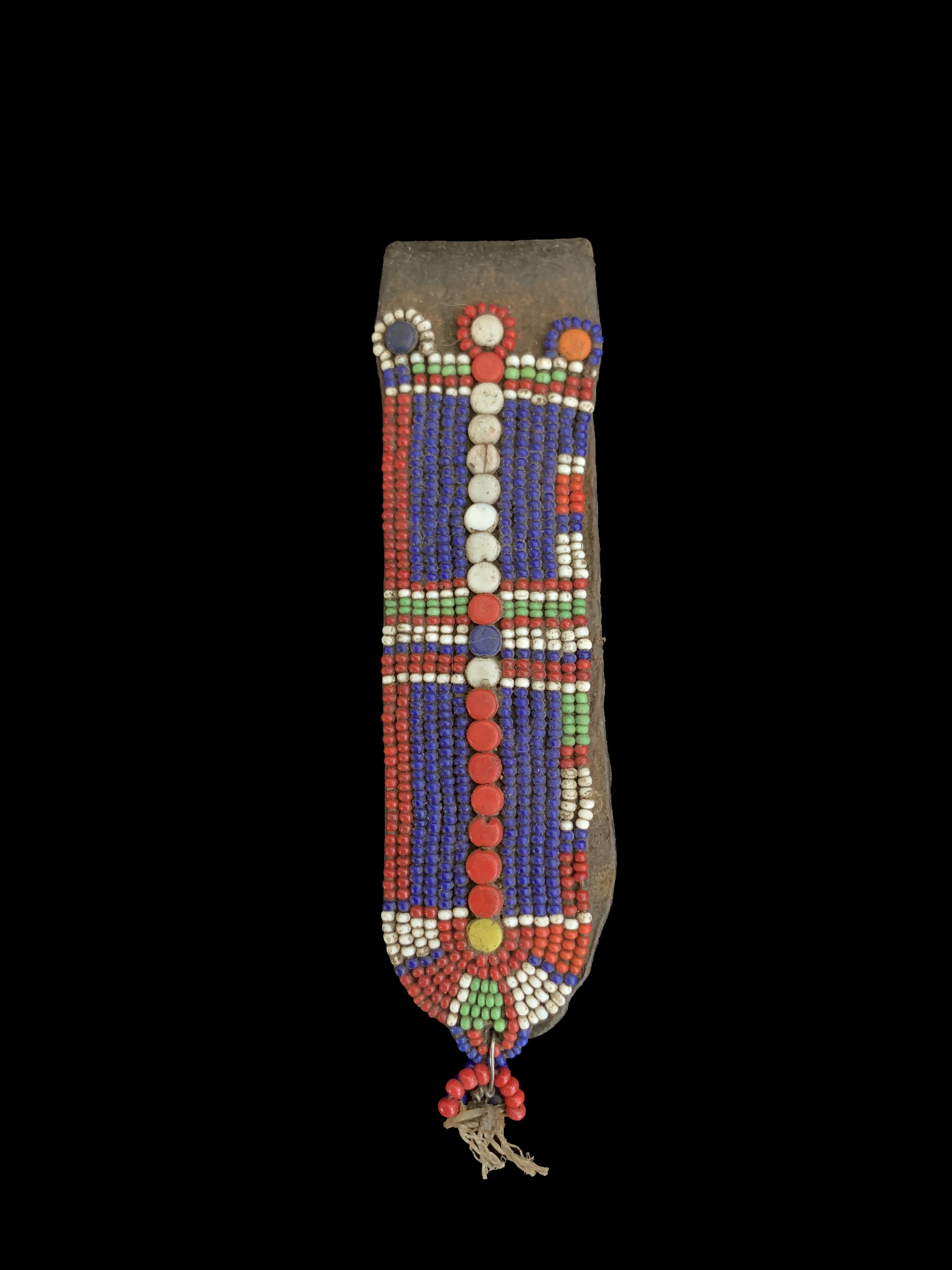 Beaded Ear Flap D - Gonito' - Maasai People, Kenya/Tanzania, east Africa