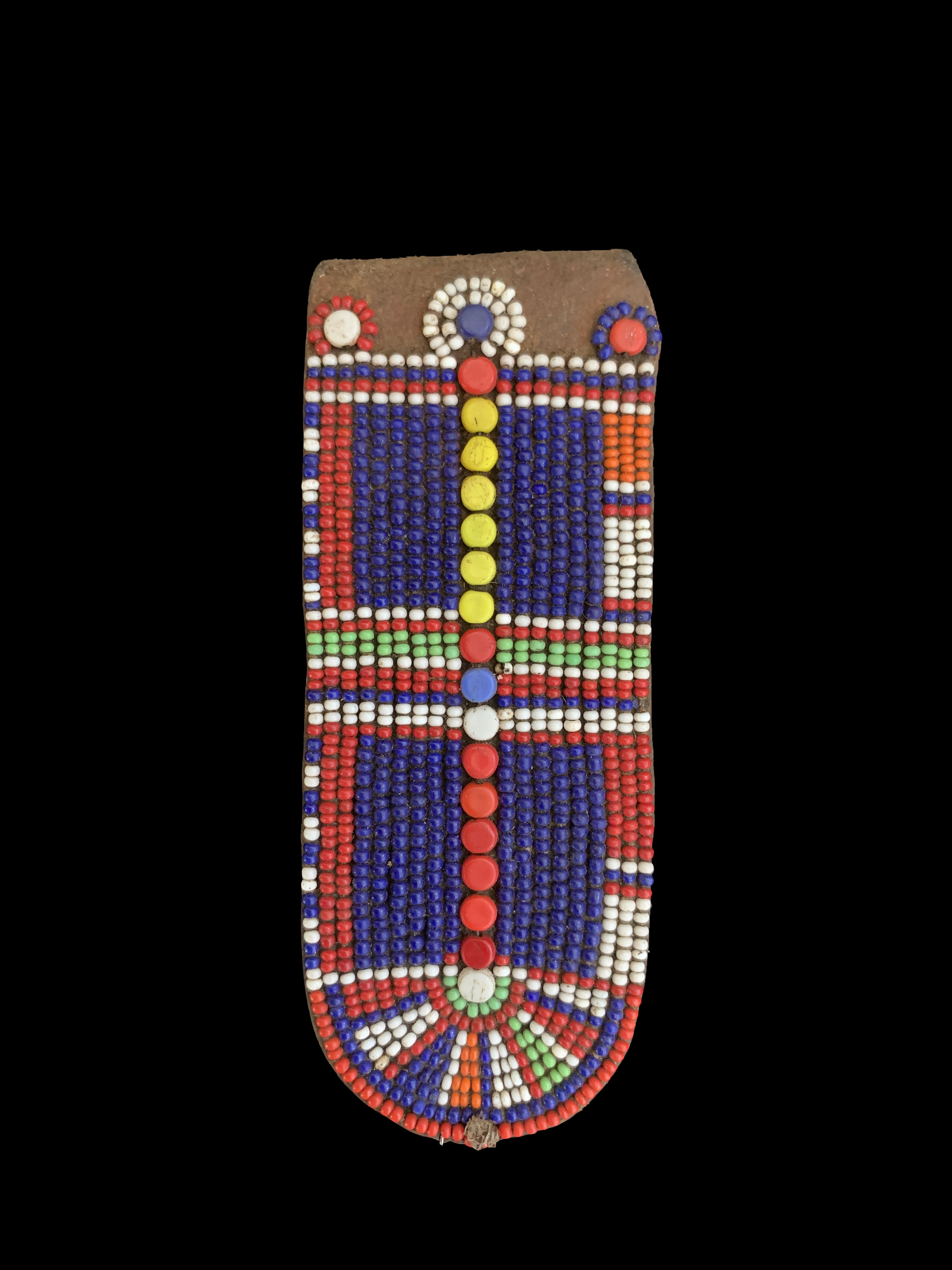 Beaded Ear Flap E - Gonito' - Maasai People, Kenya/Tanzania, east Africa