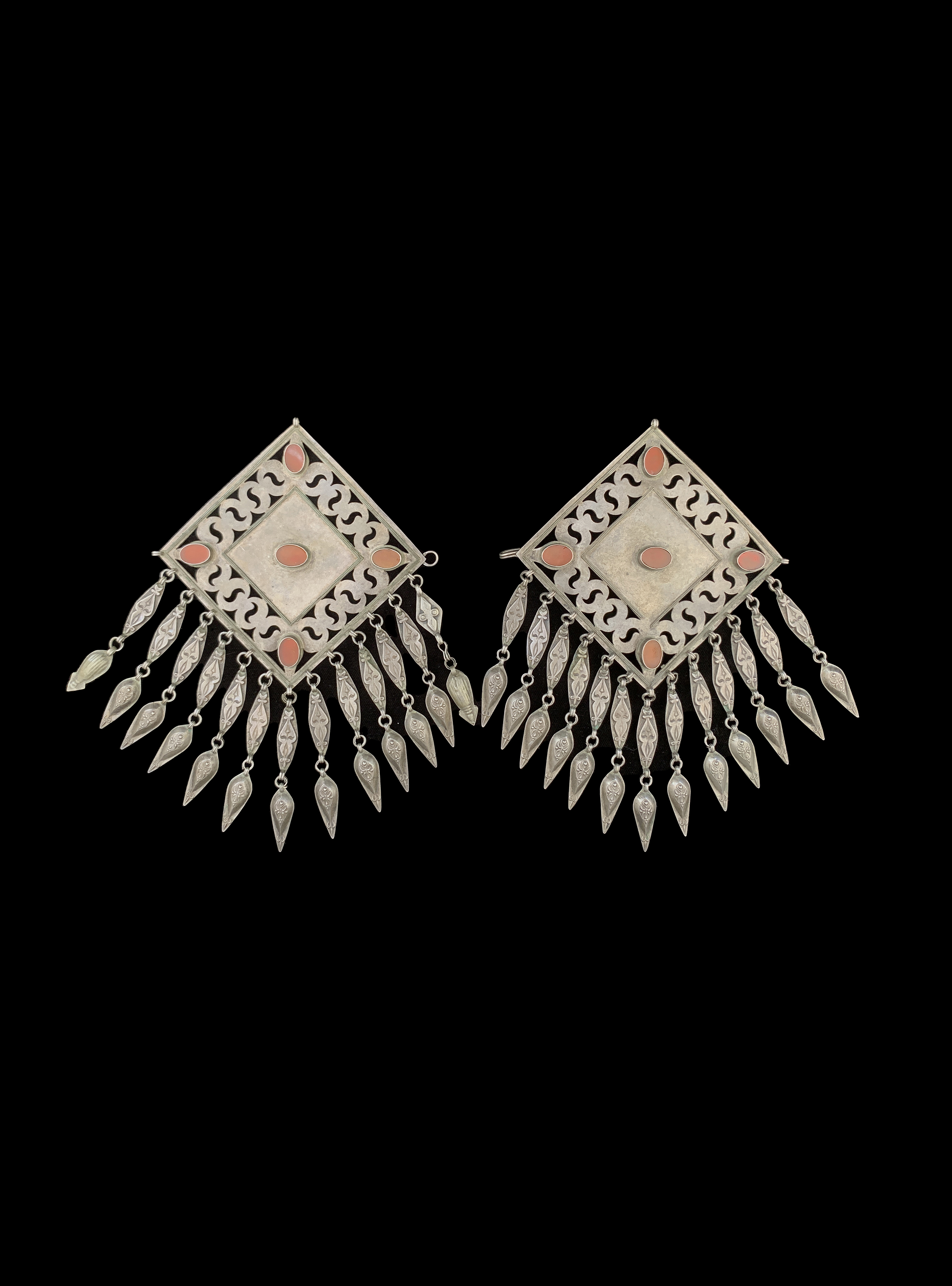 Pair of Robe Closure Fasteners - Tekke people, Turkmenistan (Central Asia)