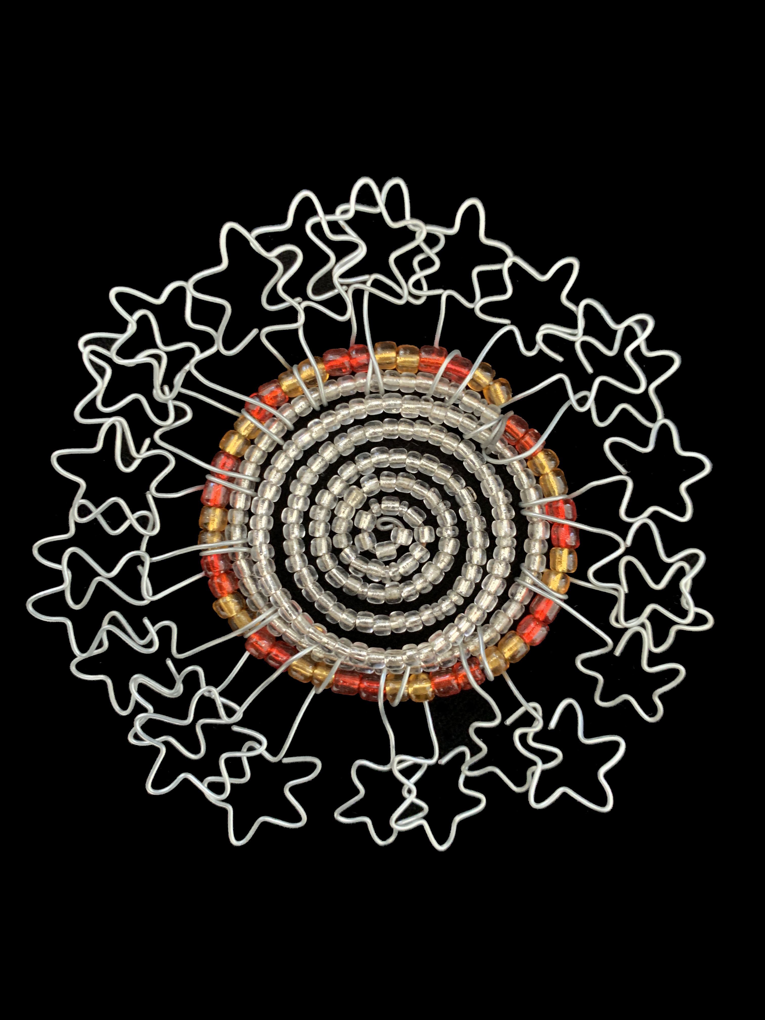 Wire and Beaded Spiral Star - South Africa