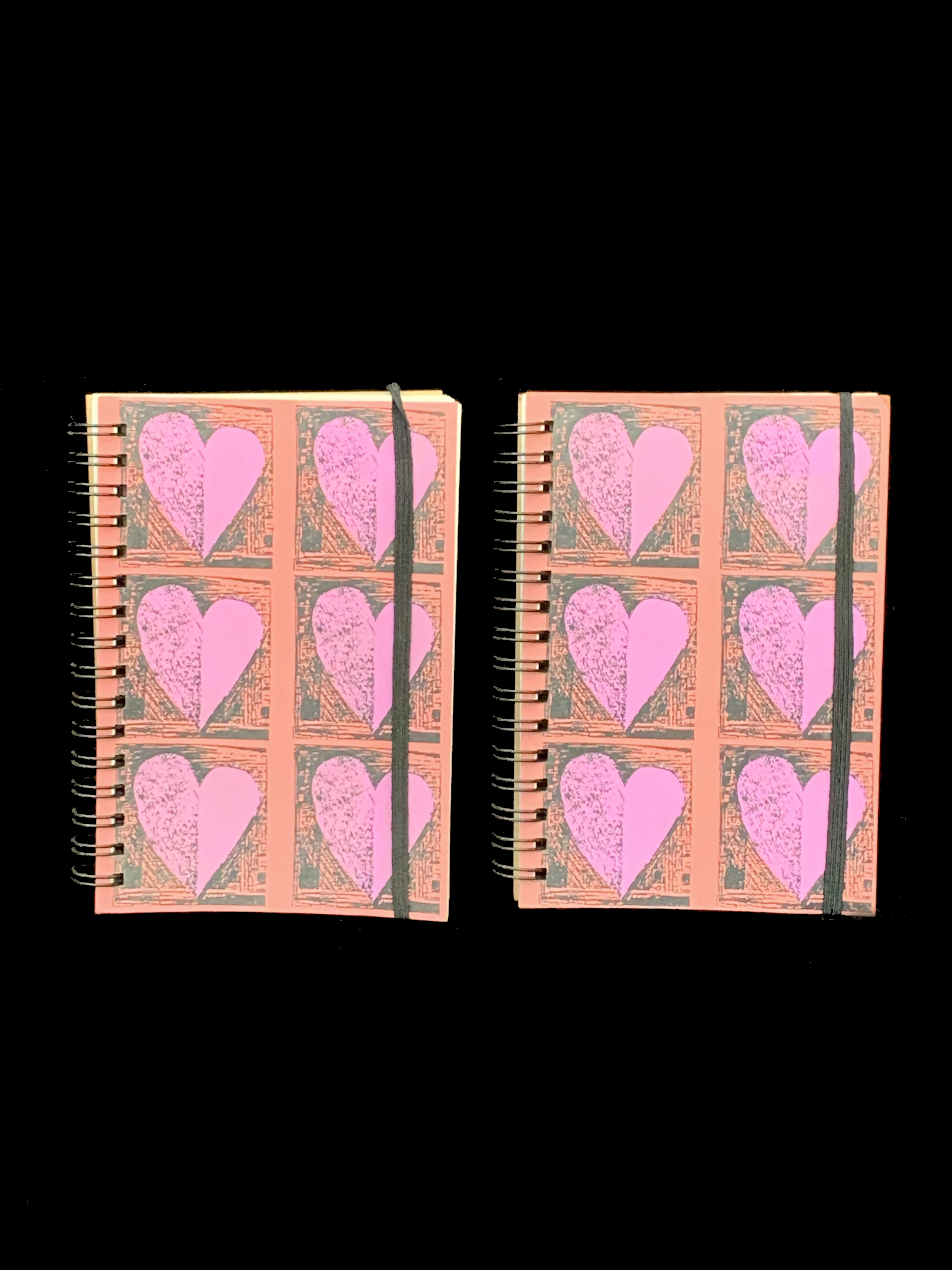 Set of 2 Notebooks with Heart Covers - Zimbabwe