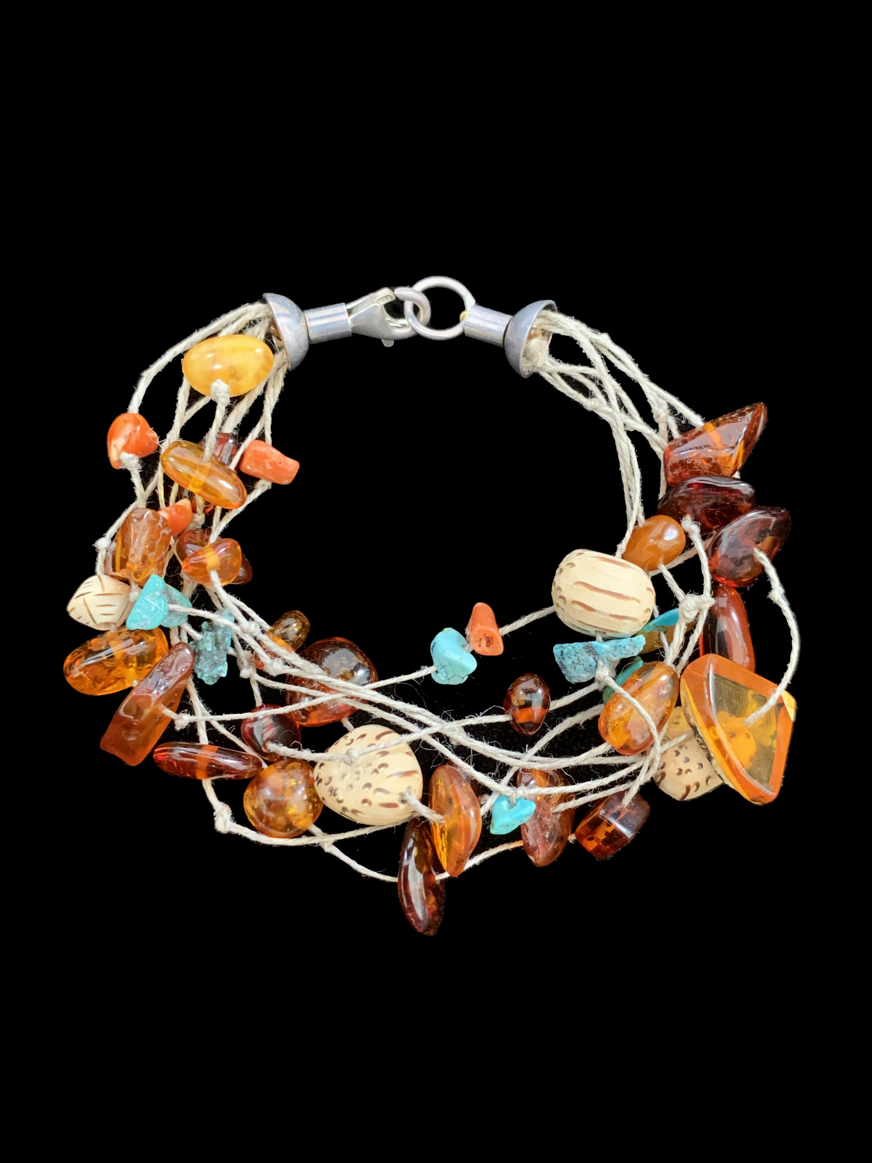 Amber and Turquoise Bracelet