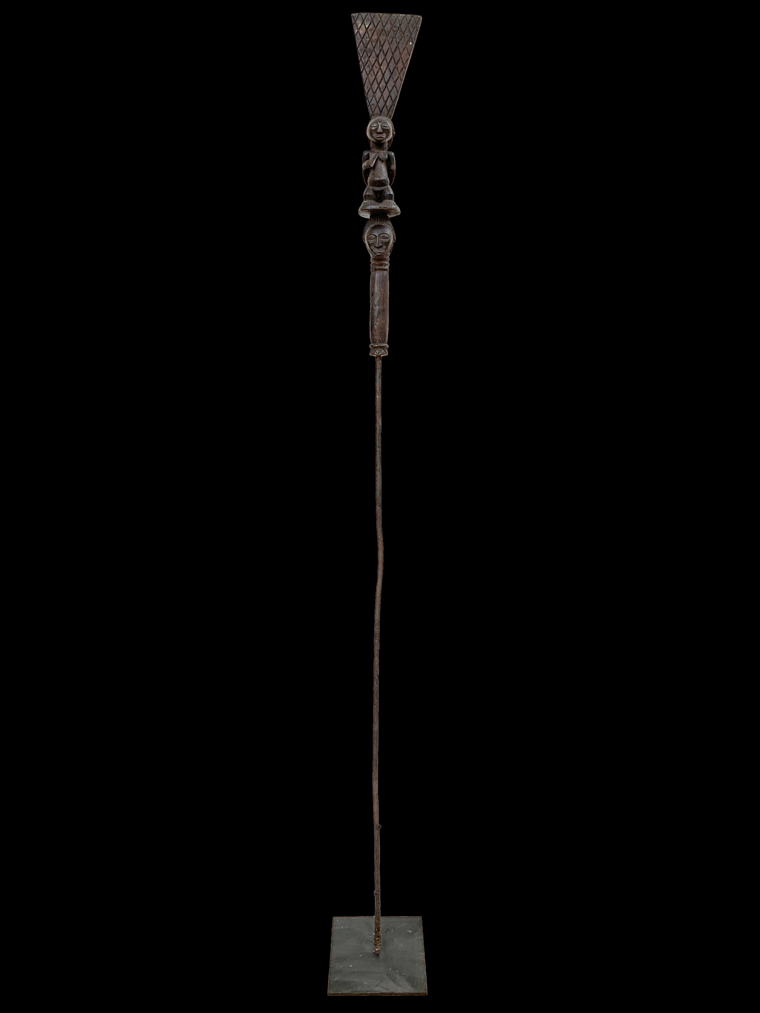 Janus Ceremonial Staff - Luba People, D.R.Congo