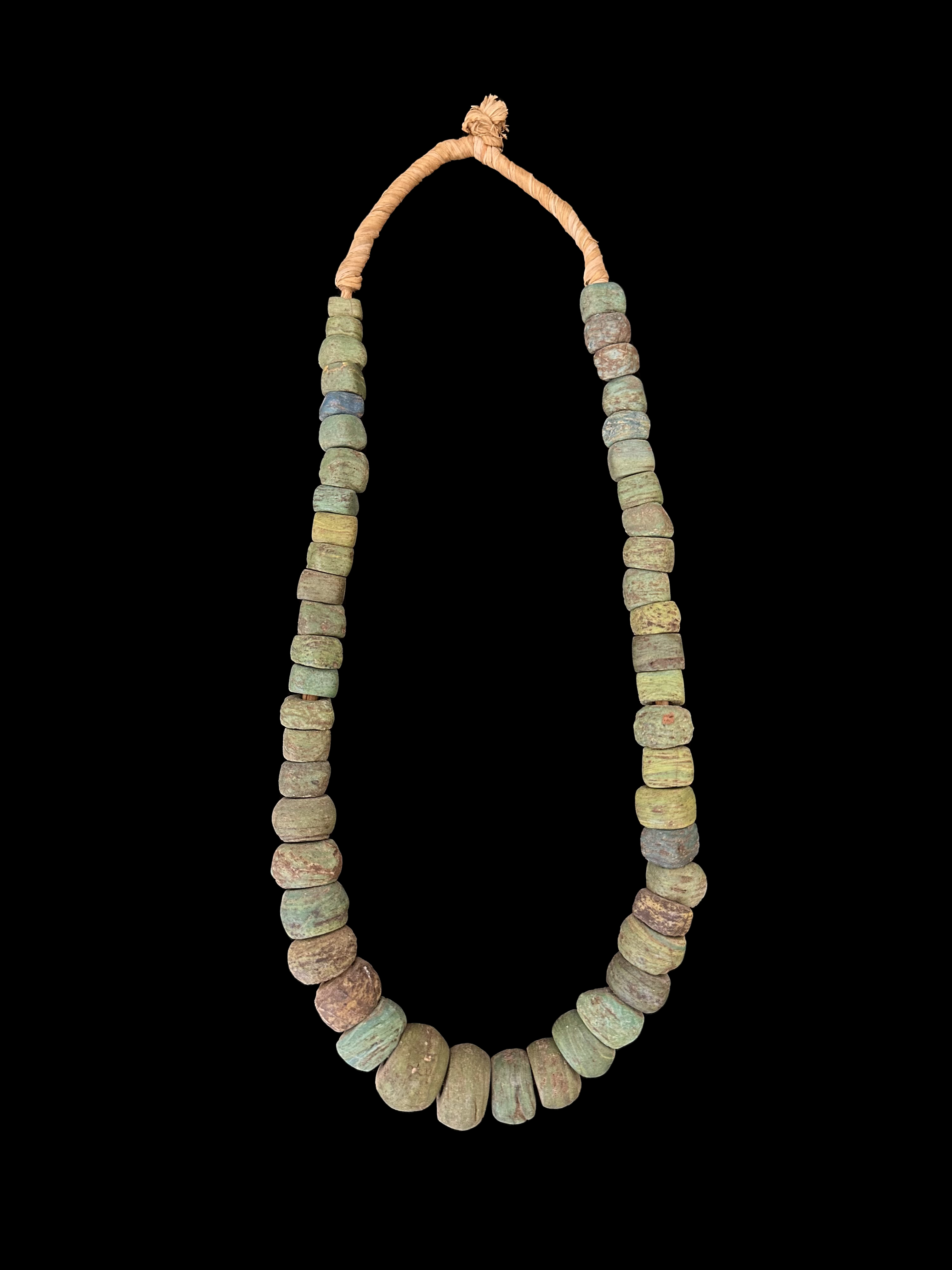 Old Hebron Green Glass Bead Strand - Sudan