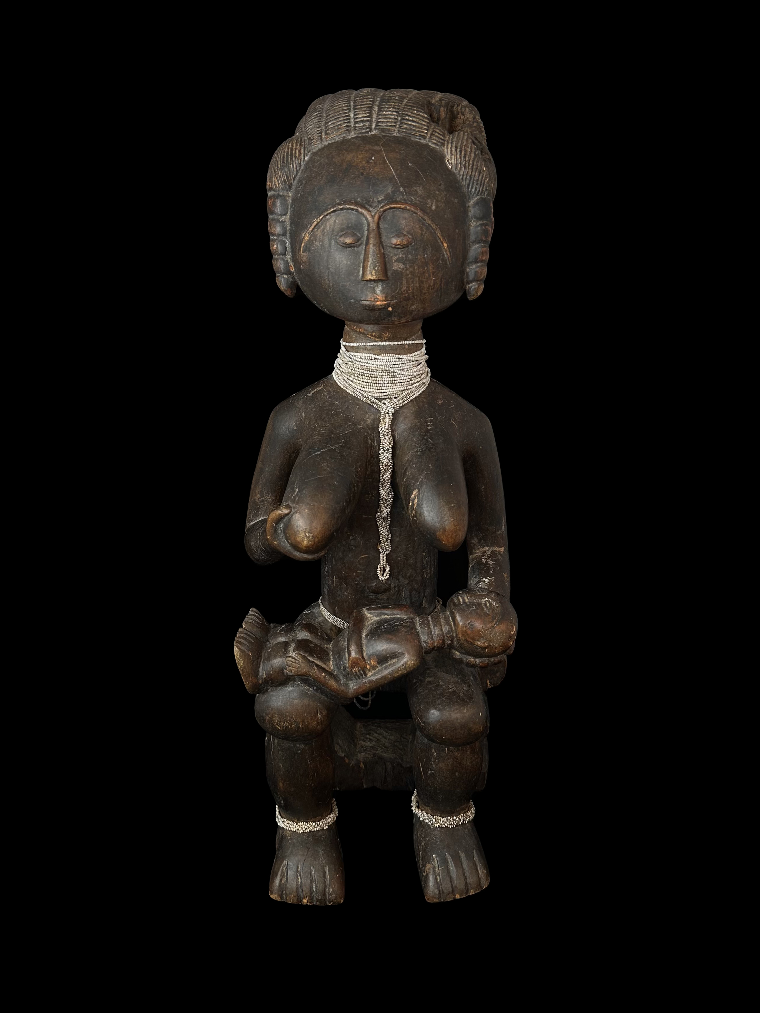 Shrine Maternity Statue CGM45- Akan People (Ashanti Group), Ghana (Please call for price and availability)