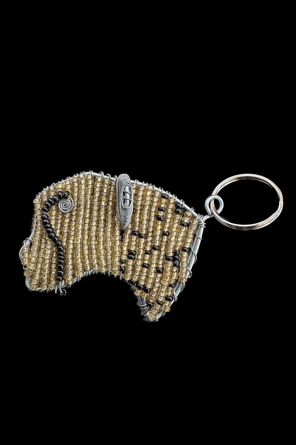 Bead and Wire Cheetah Key Ring - South Africa