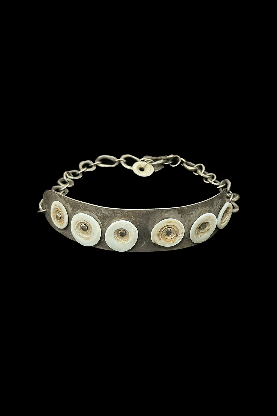 Sterling Silver Choker with Old Currency Shells from Papua New Guinea - HM26