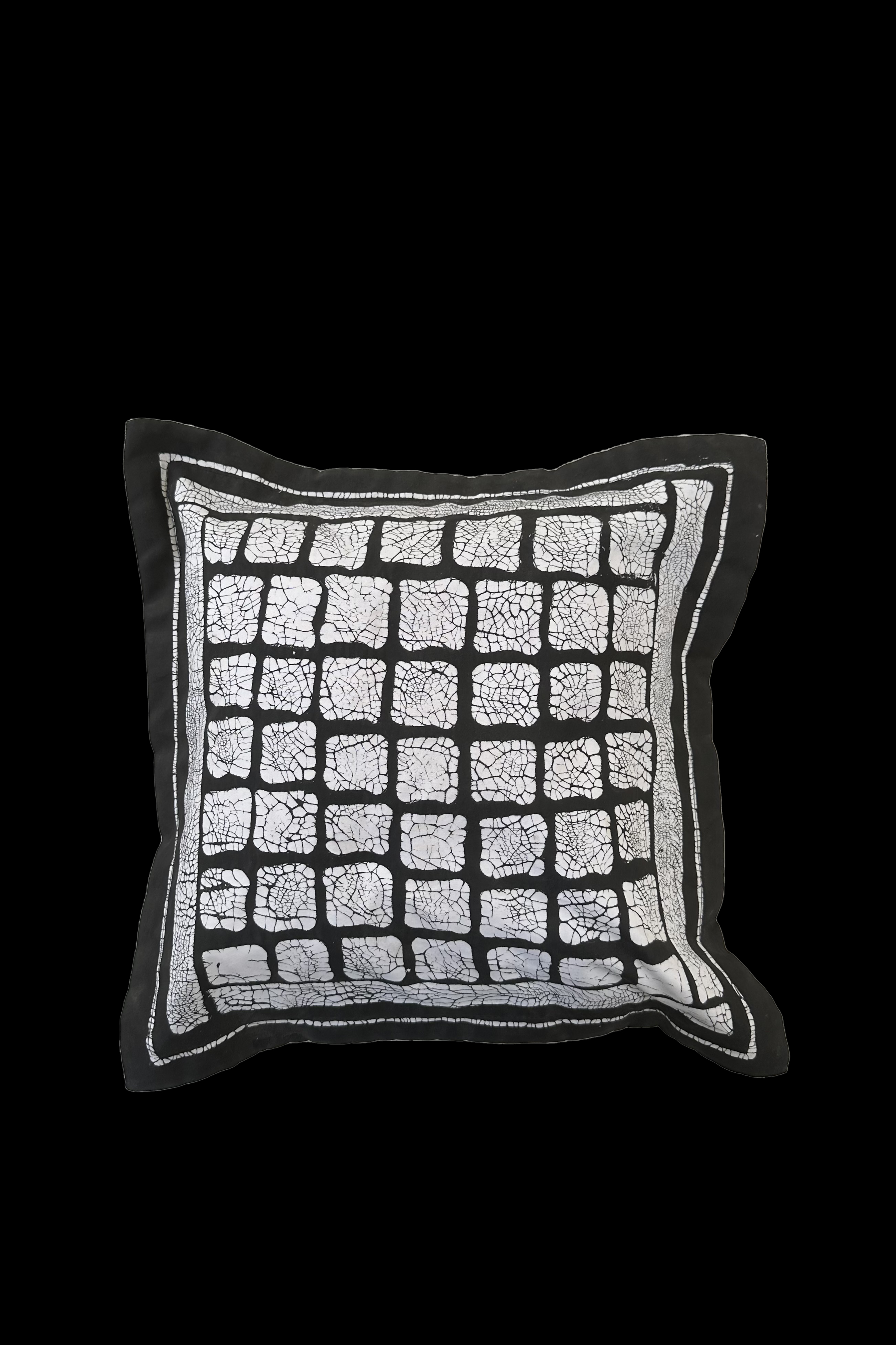 Hand Made Black and White Sadza Pillow - Zimbabwe