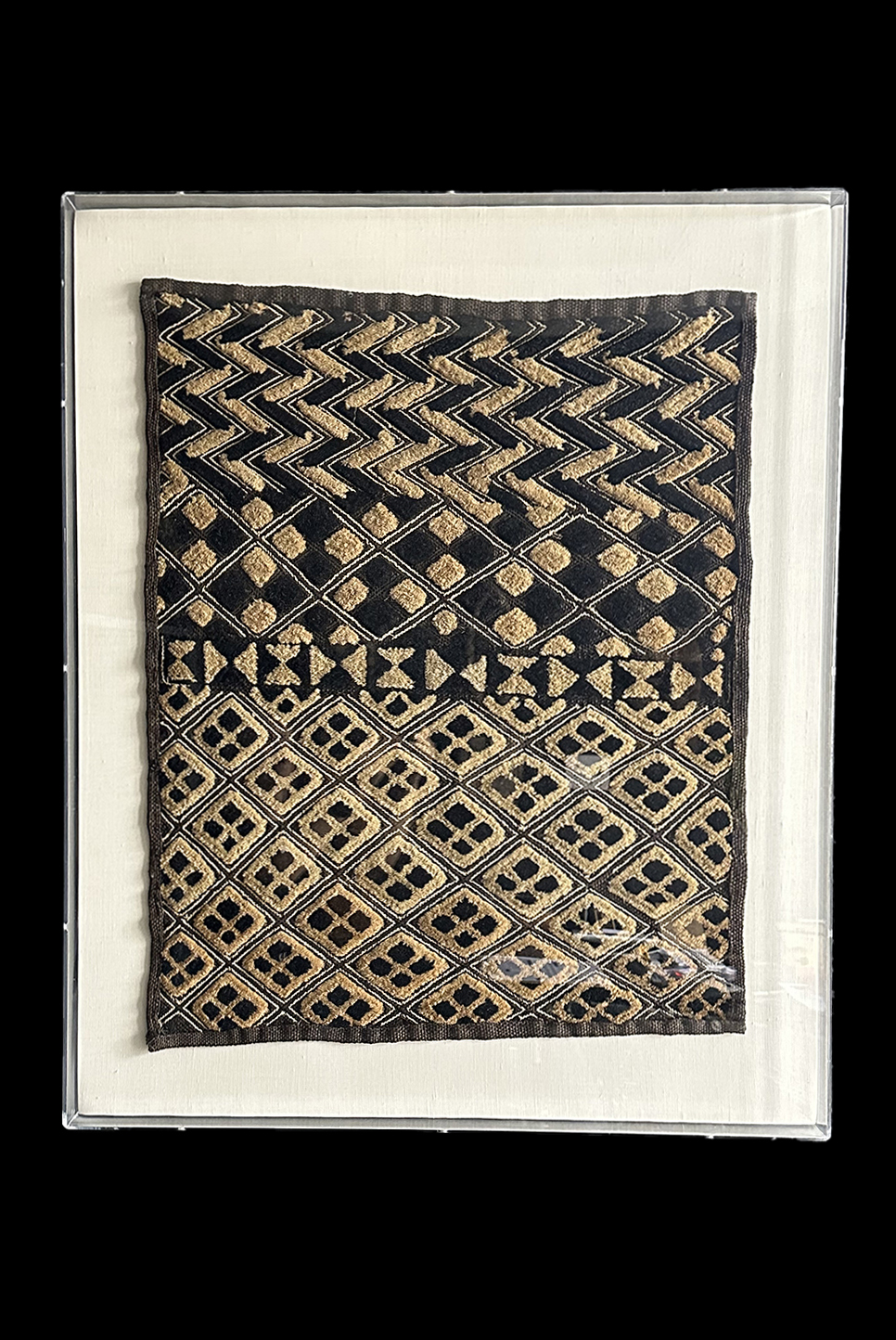 Framed Kuba Cloth - D.R. Congo #1