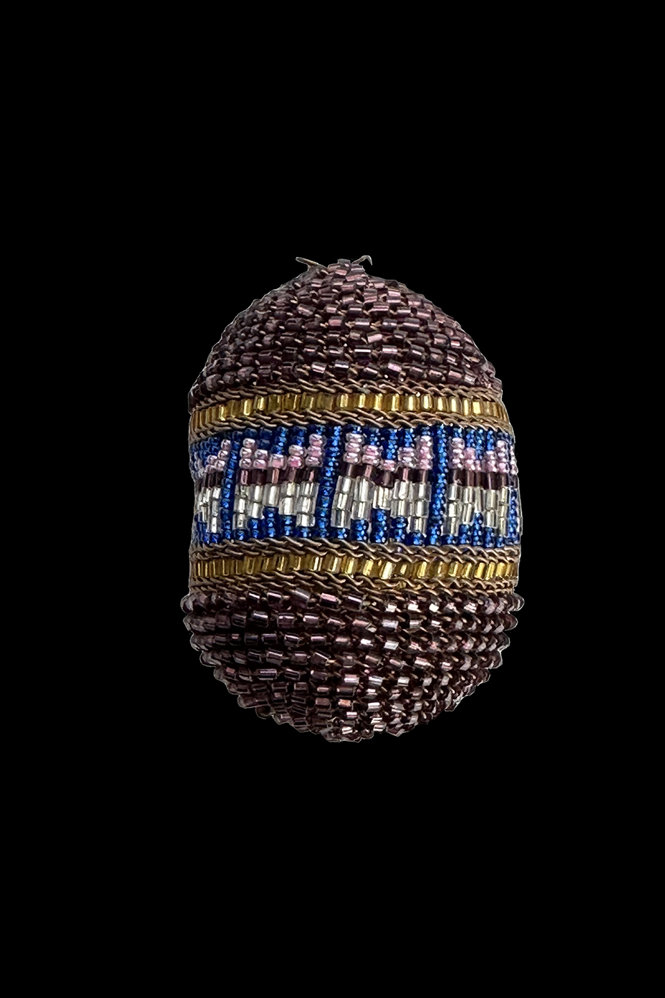 Fully Beaded Egg Shaped Ornament 2 - South Africa