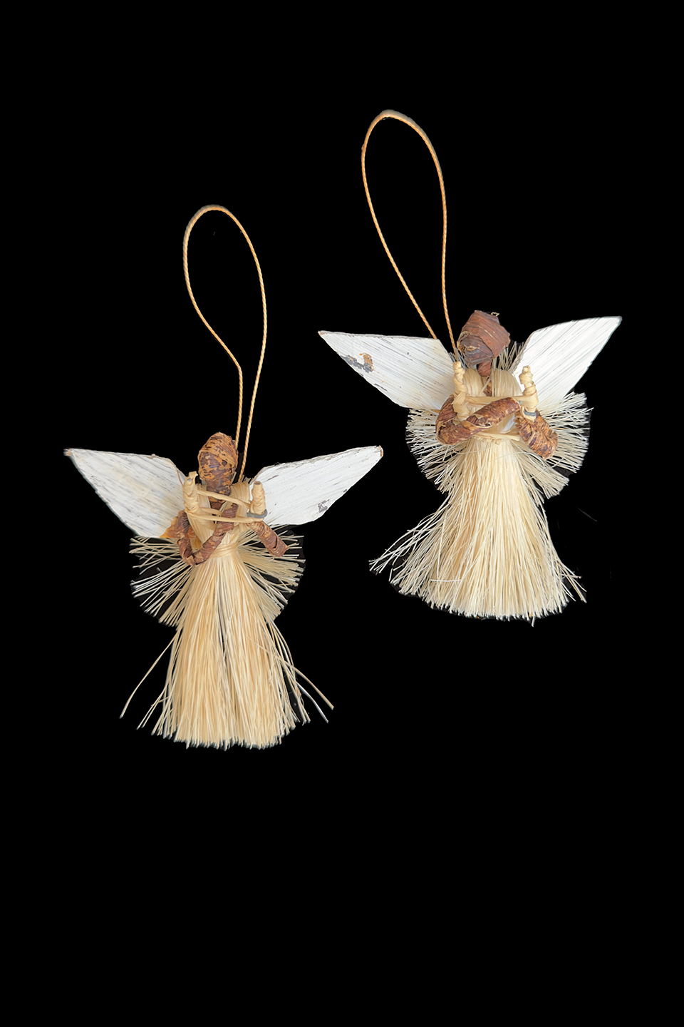 Set of 2 Banana Fiber and Sisal Angels - Uganda