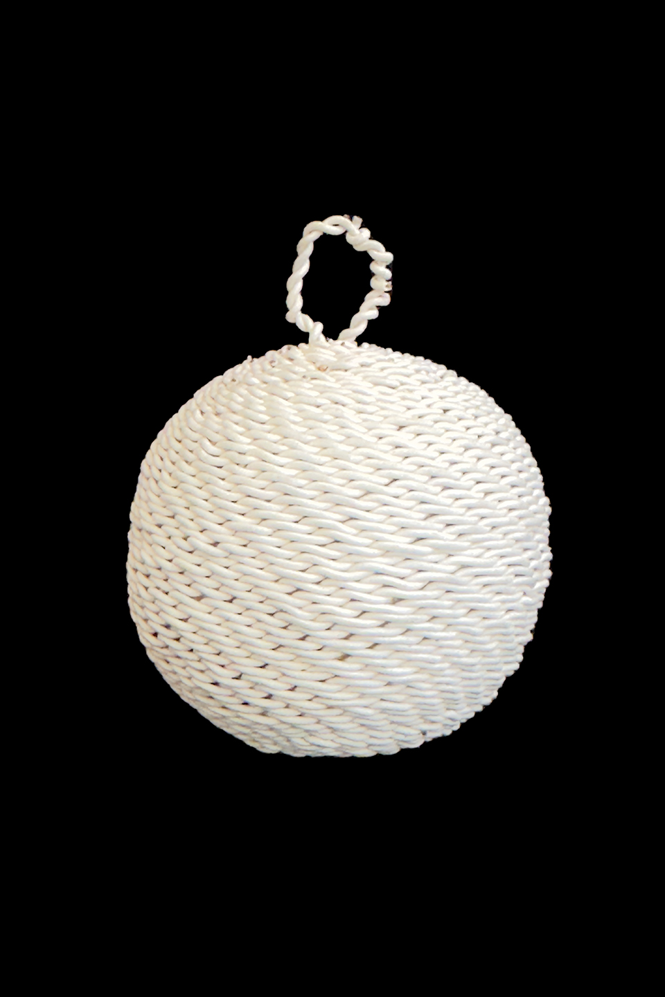 White Telephone Cable Wire Ball Ornament - only 1 left