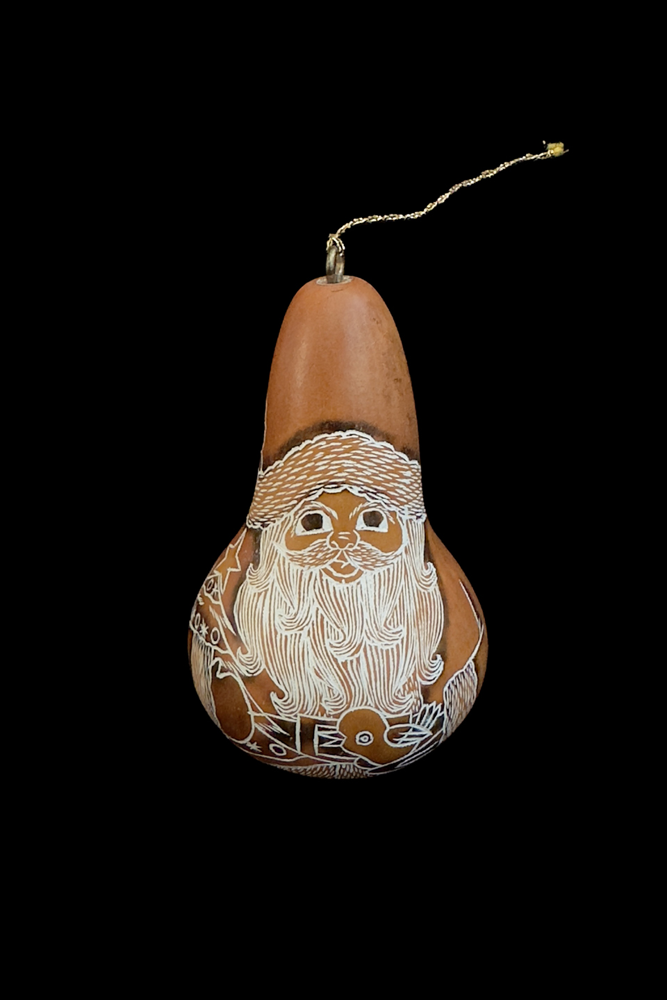 Santa Gourd Ornament (only 1)
