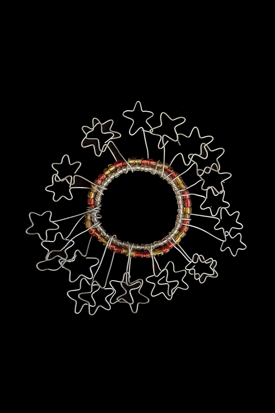 Wire and Beaded Spiral Star - South Africa