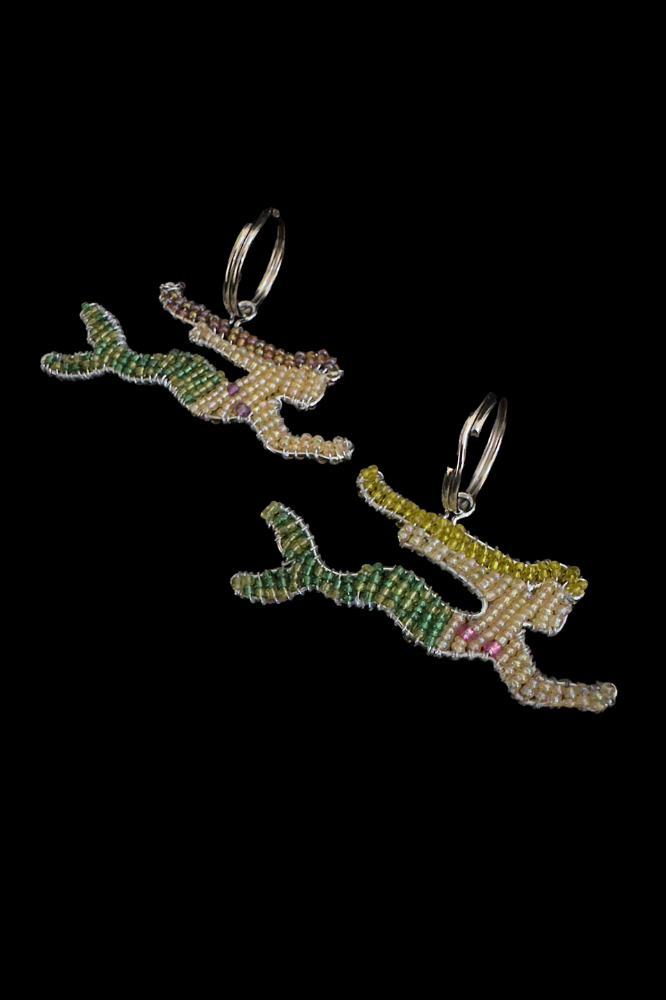 2 Bead and Wire Mermaid Key Rings - South Africa