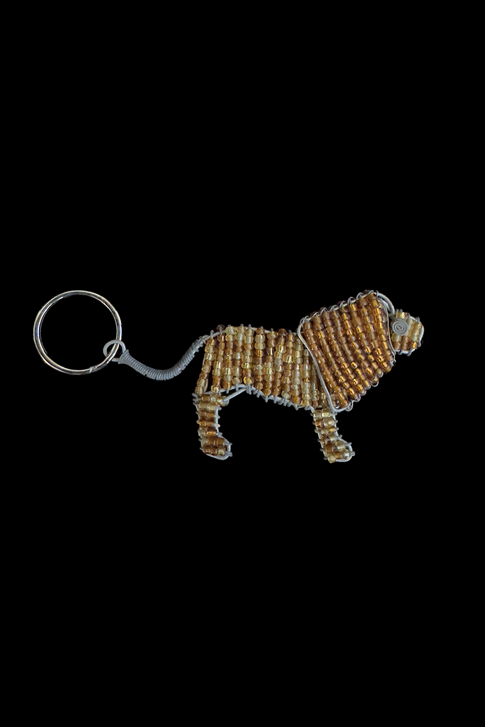Bead and Wire Lion Key Ring - South Africa (only 1 left!)