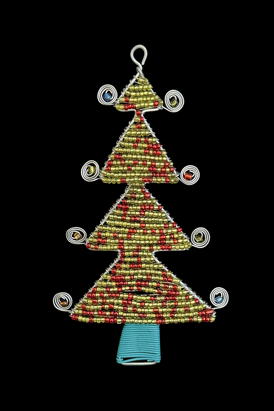 Bead and Wire Christmas Tree Ornament - South Africa