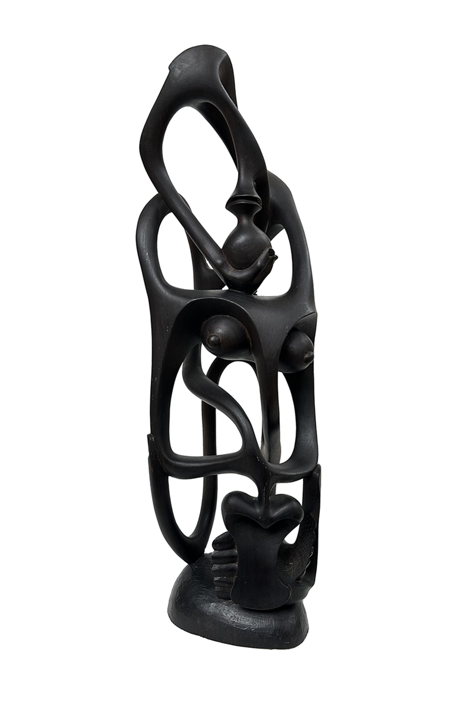Abstract Ebony Wood Sculpture - by Adrianus, D.R. Congo -4
