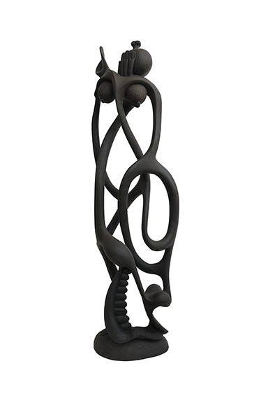 Abstract Ebony Wood Sculpture - by Adrianus, D.R. Congo -5