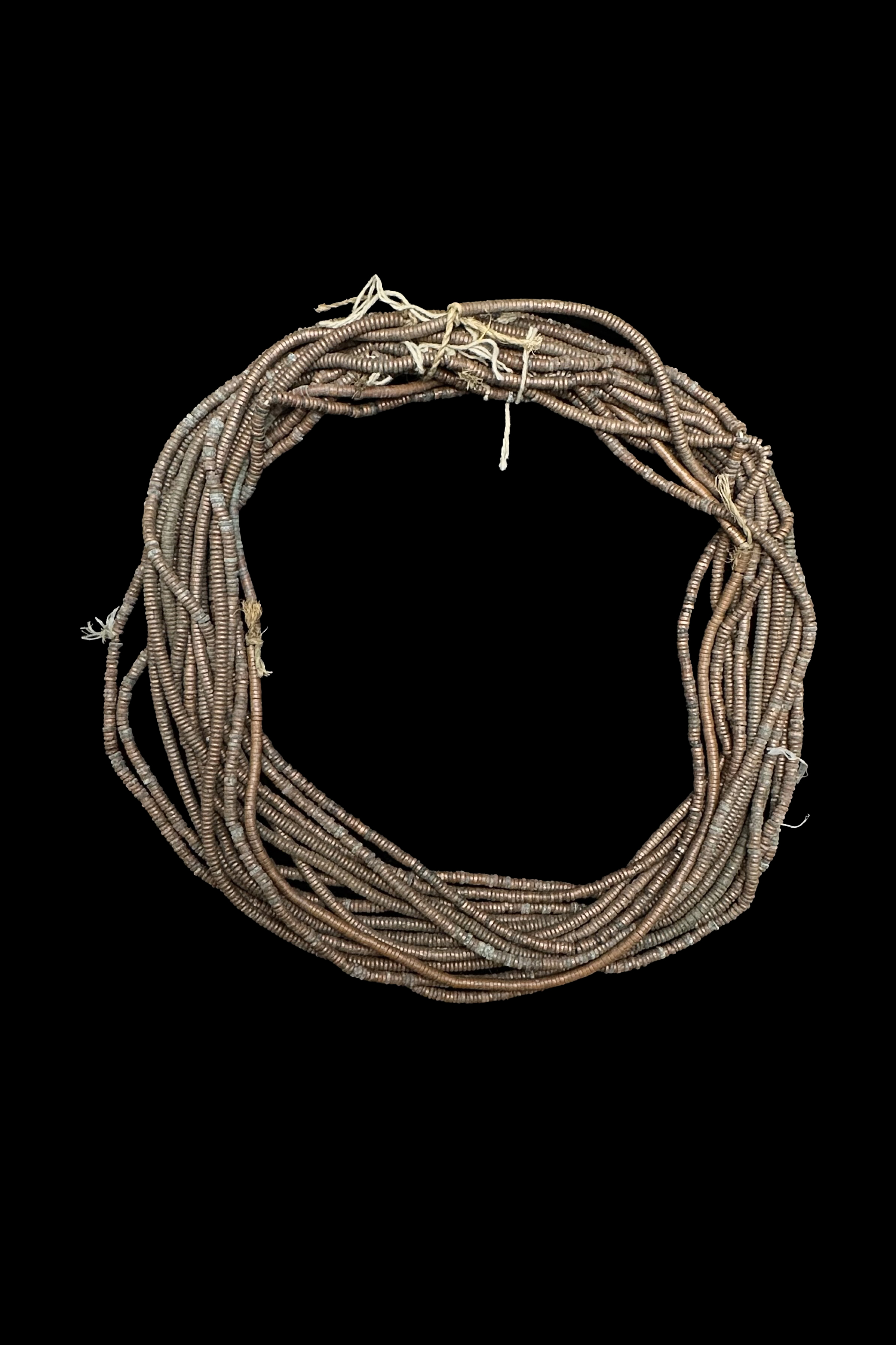 15 strands of Copper Heishi Beads - Ethiopia