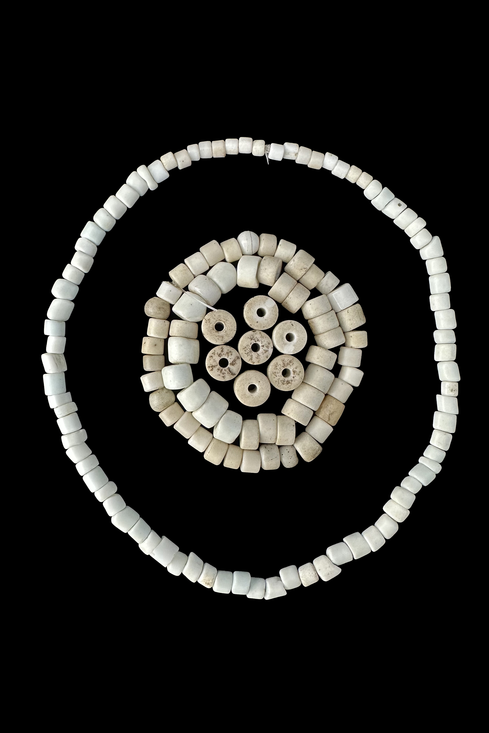 Old White Glass Trade Beads
