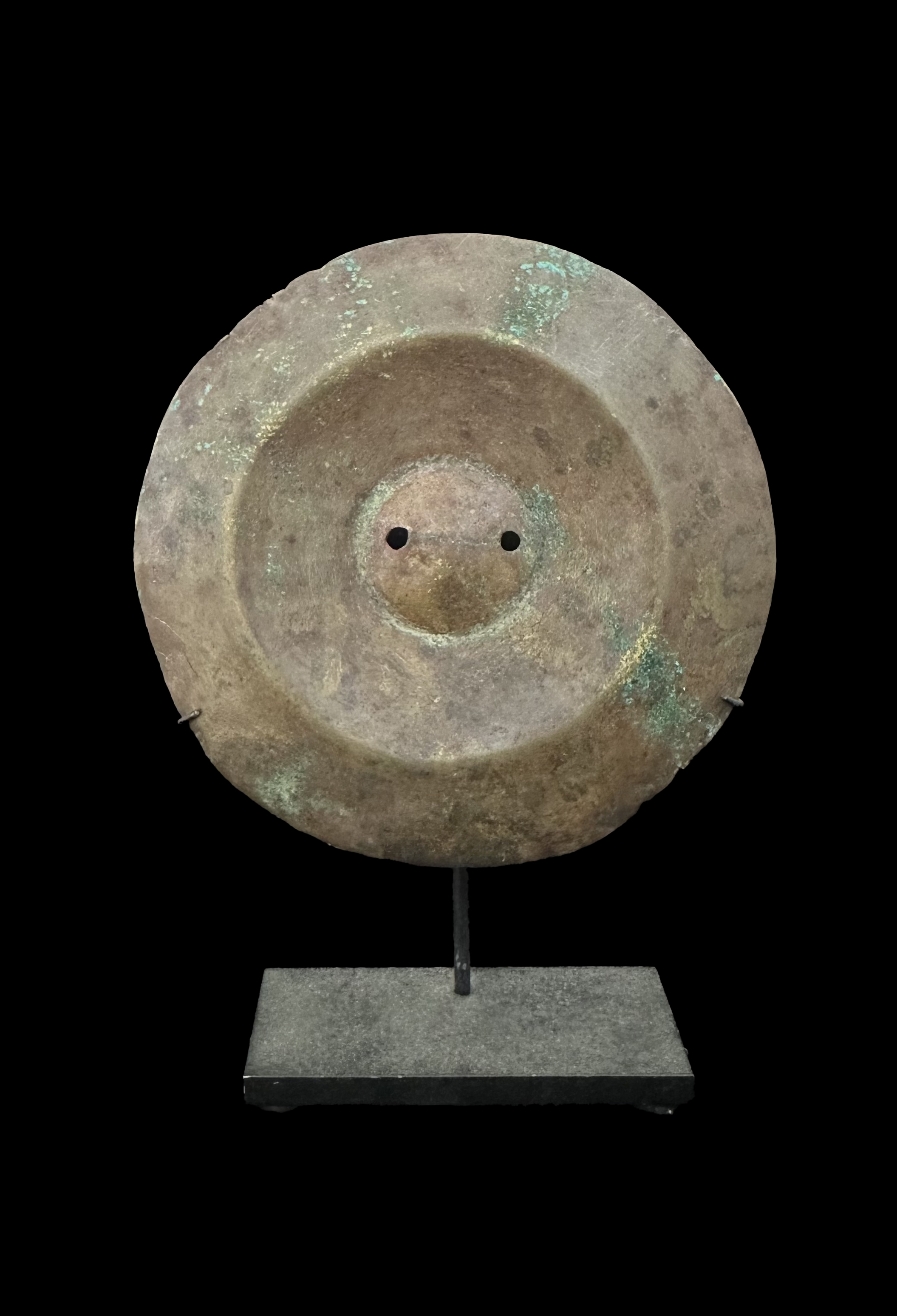 Brass and Copper Metal Disc for Hat - Ekonda Culture, D.R. Congo 