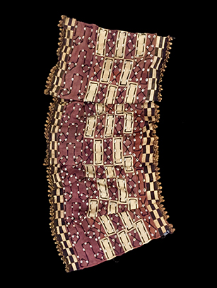 Raffia Cloth with Cowrie Shells - Kuba people, D.R. Congo (#30)