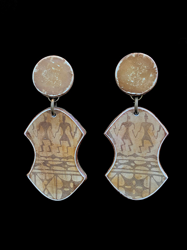 Clay posted Earrings with tribal design. #10 